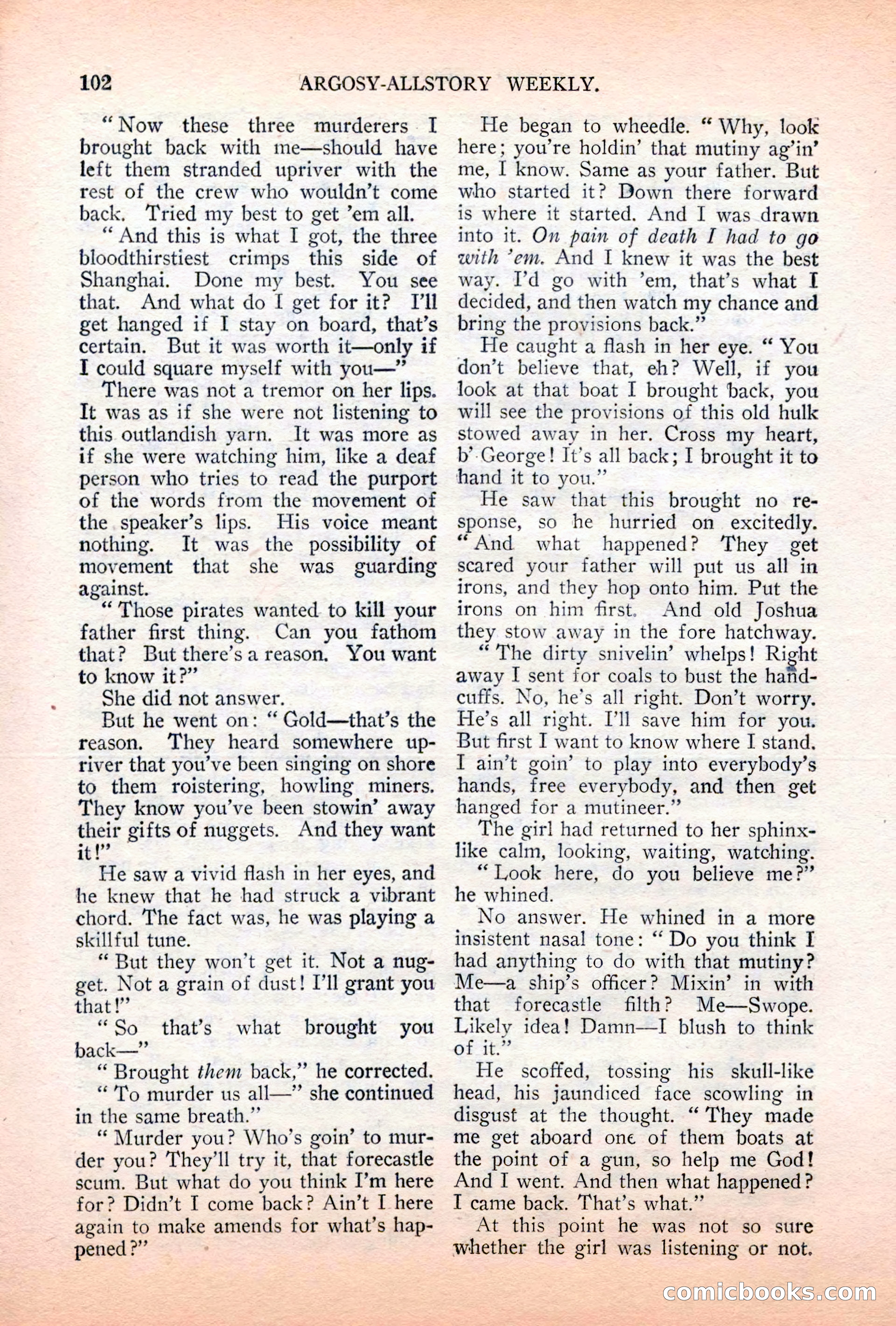 Argosy All-Story Weekly, April 7, 1928 — page 112 of 160