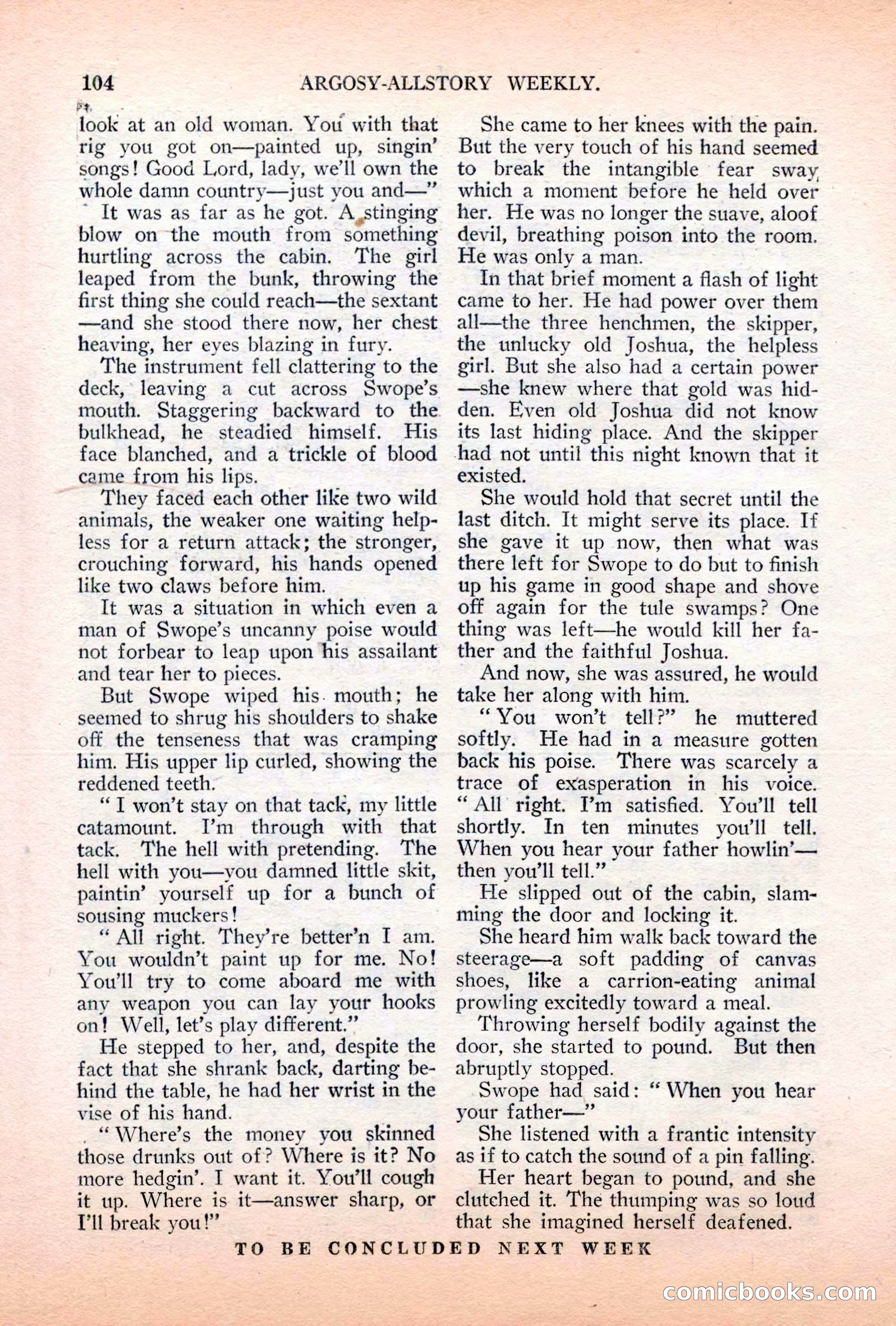 Argosy All-Story Weekly, April 7, 1928 — page 114 of 160