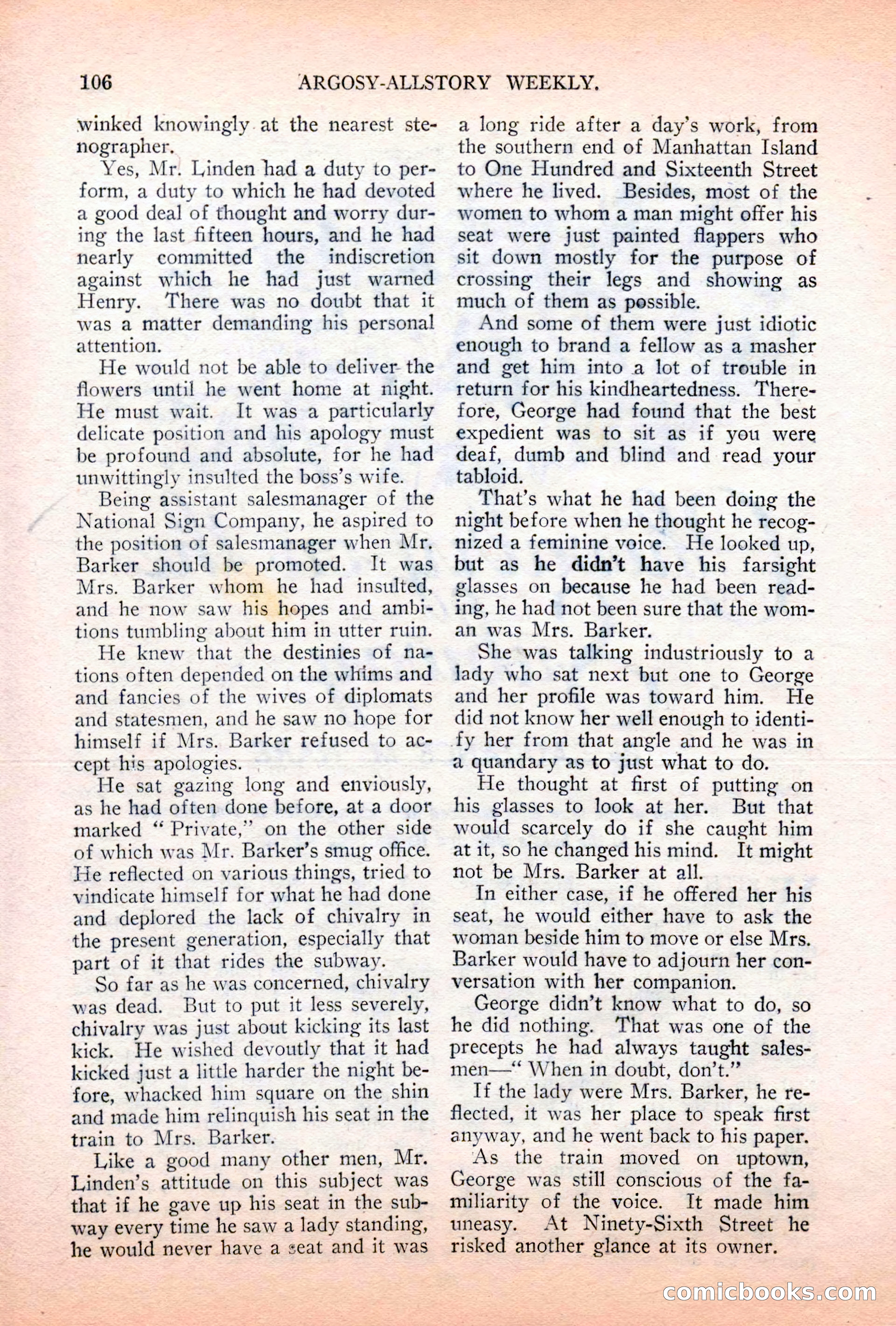 Argosy All-Story Weekly, April 7, 1928 — page 116 of 160