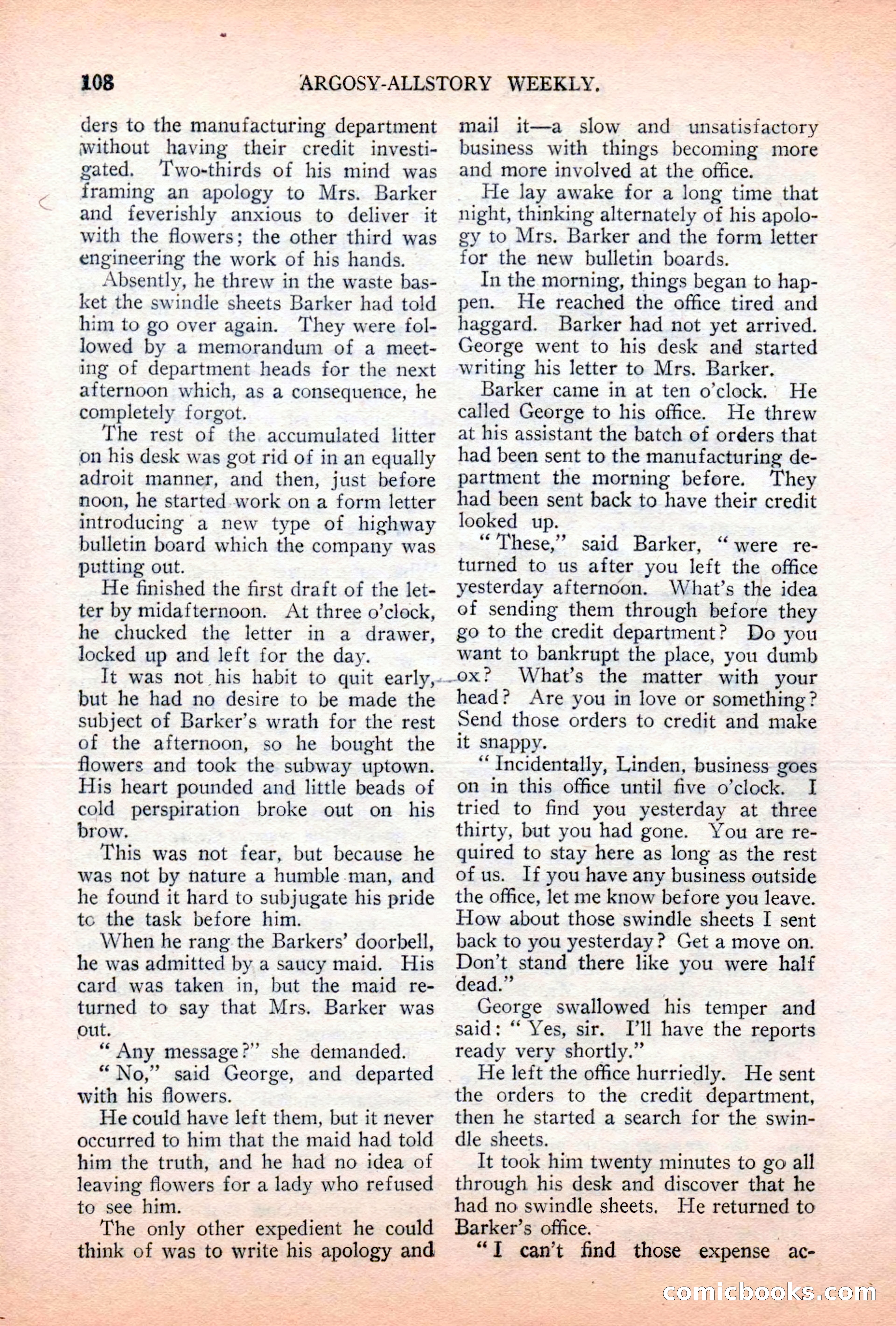 Argosy All-Story Weekly, April 7, 1928 — page 118 of 160