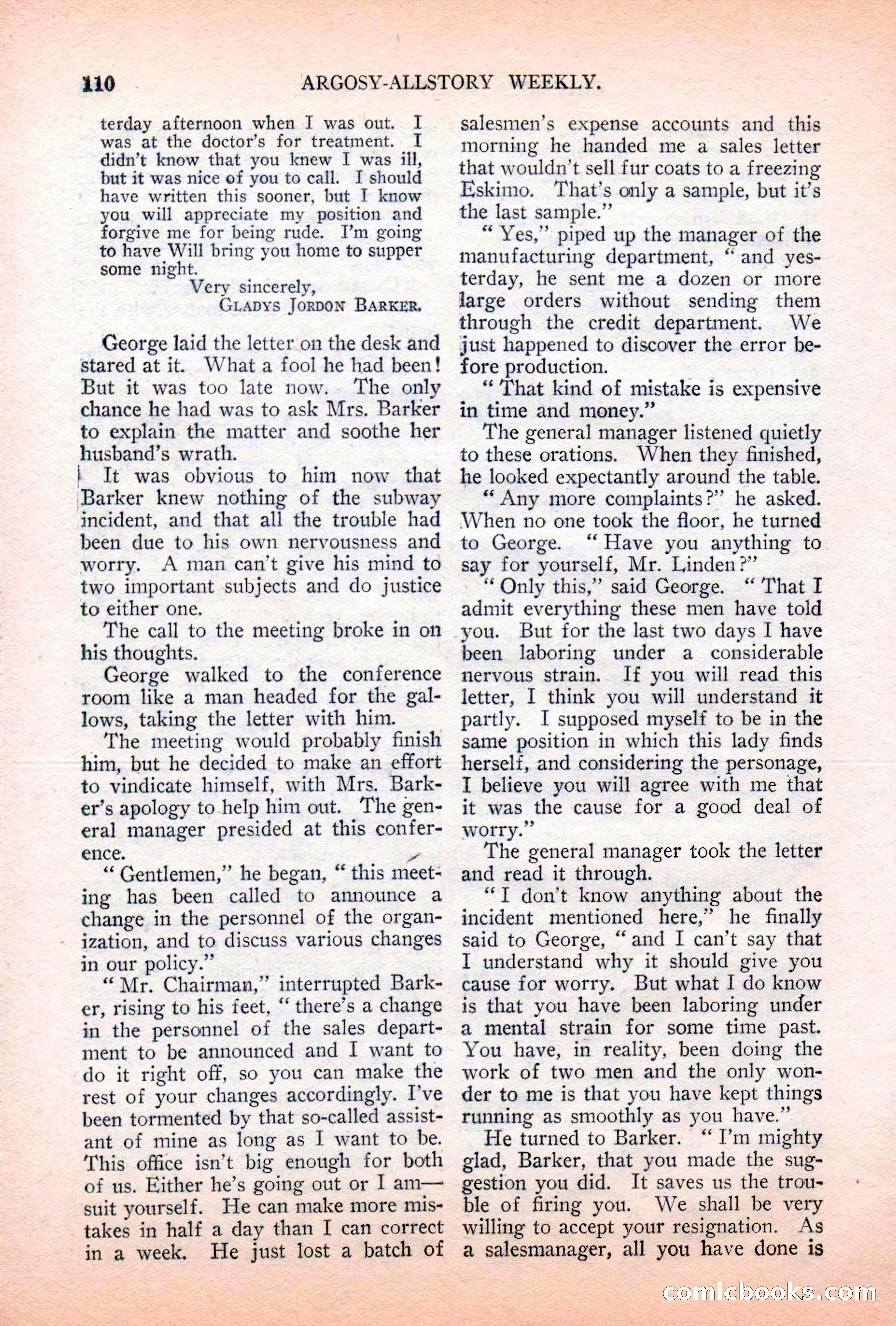 Argosy All-Story Weekly, April 7, 1928 — page 120 of 160