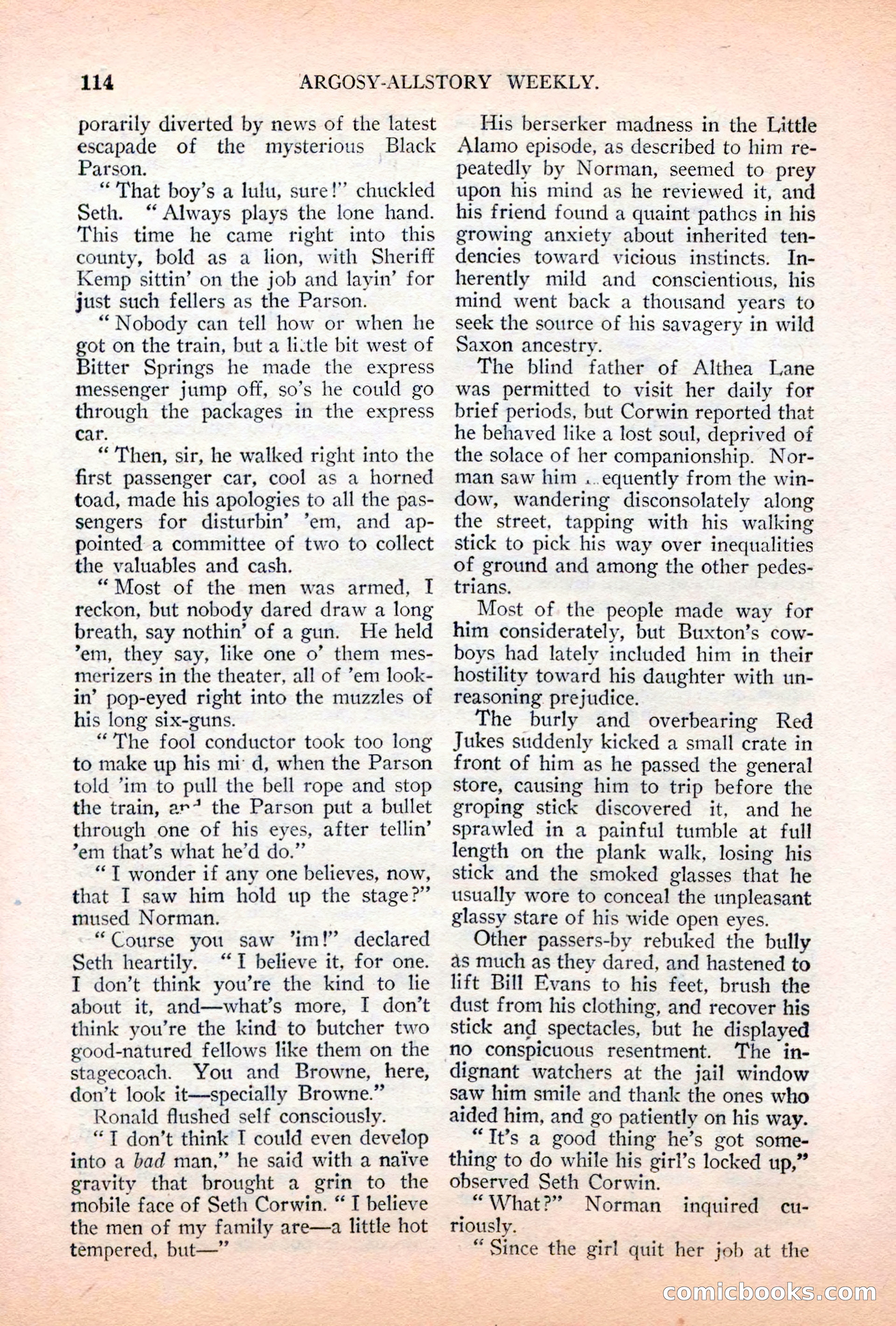 Argosy All-Story Weekly, April 7, 1928 — page 124 of 160
