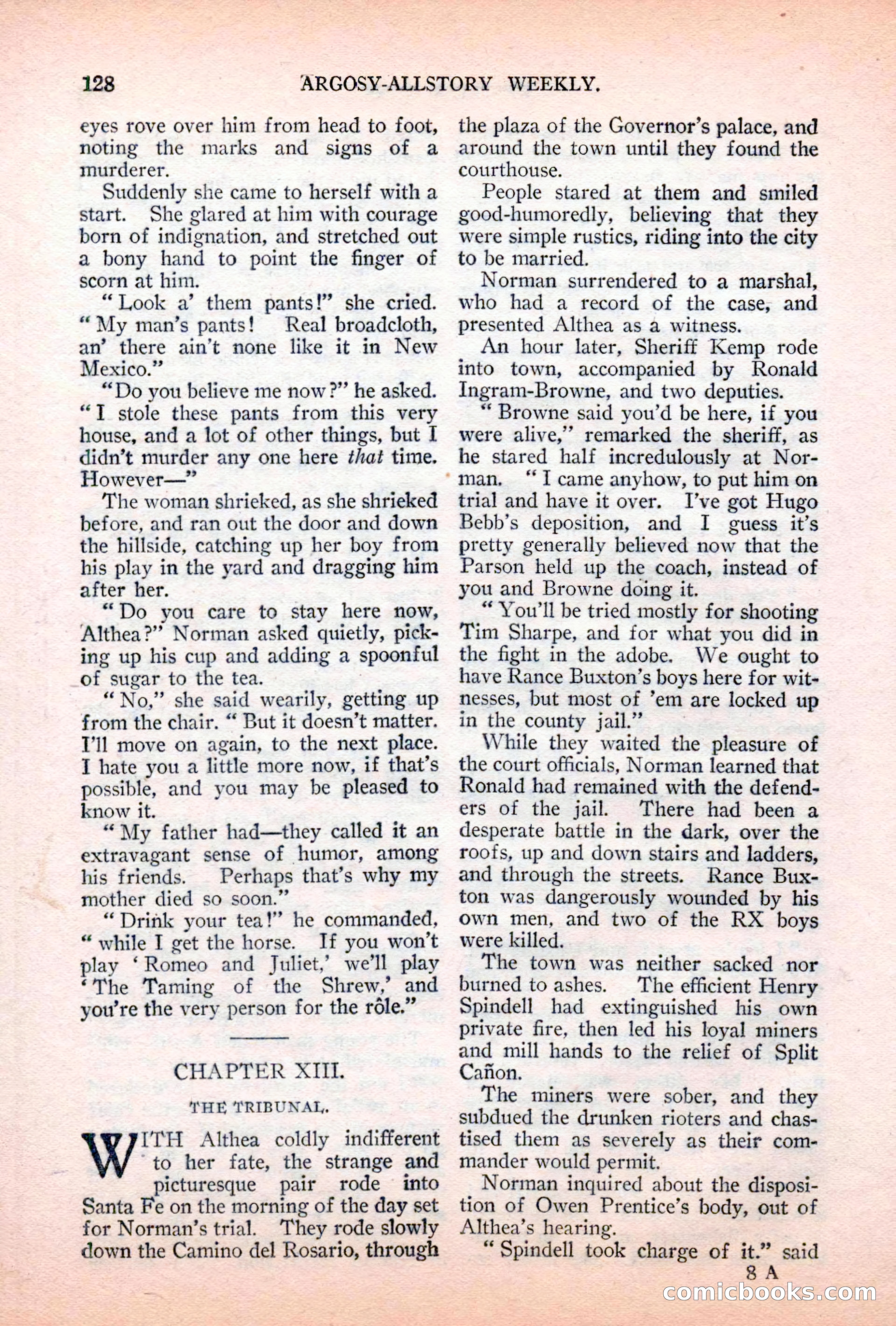 Argosy All-Story Weekly, April 7, 1928 — page 138 of 160