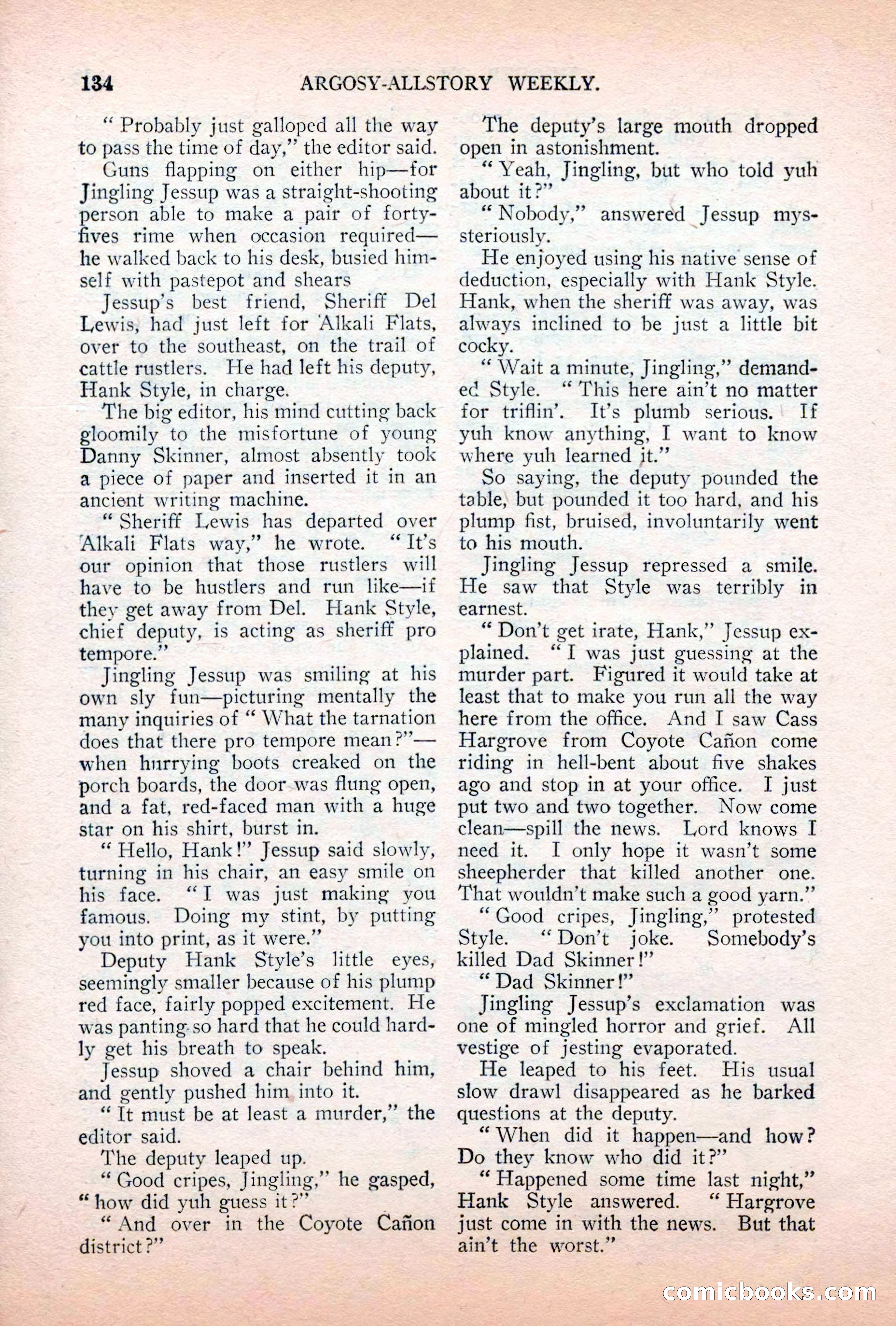Argosy All-Story Weekly, April 7, 1928 — page 144 of 160