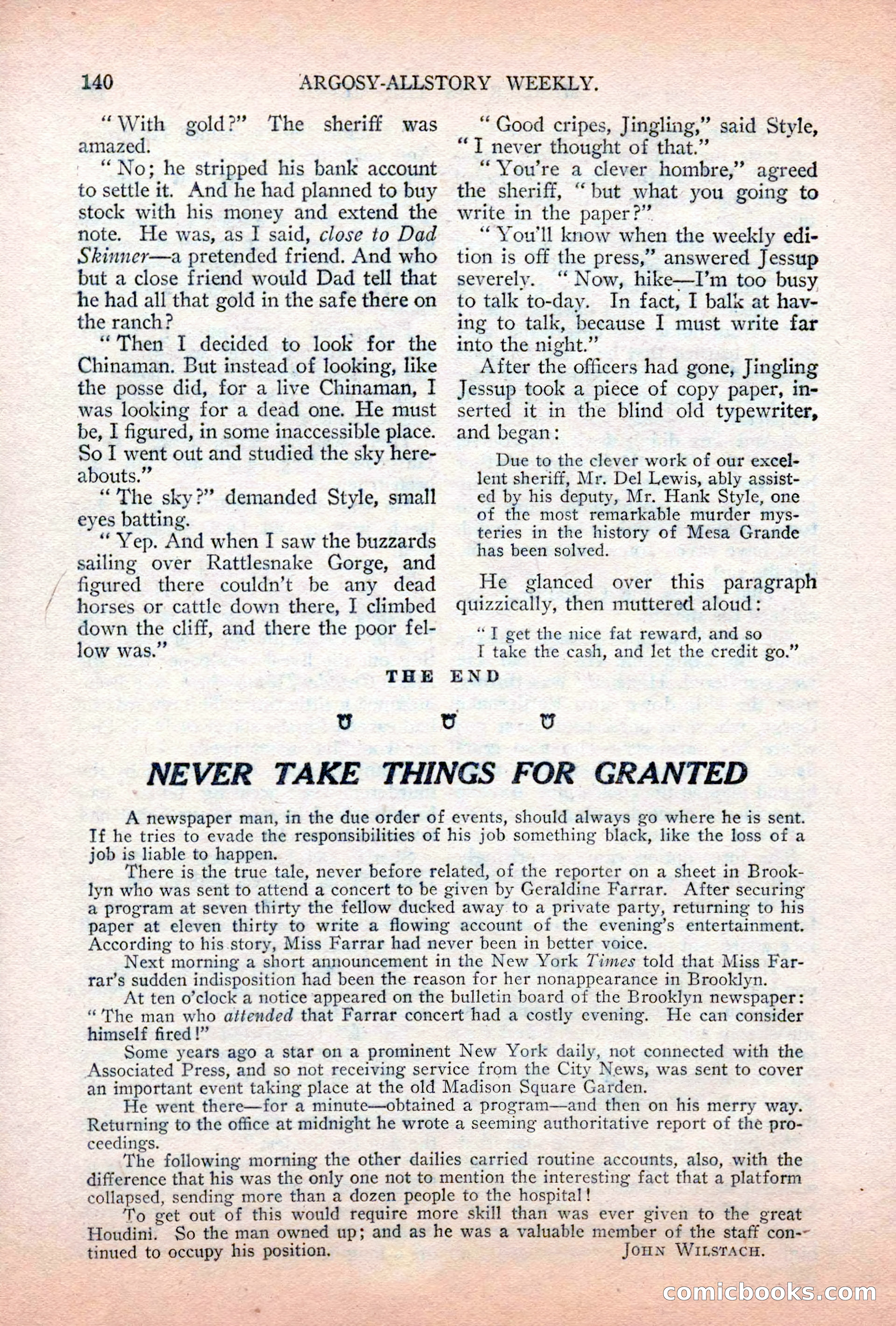Argosy All-Story Weekly, April 7, 1928 — page 150 of 160