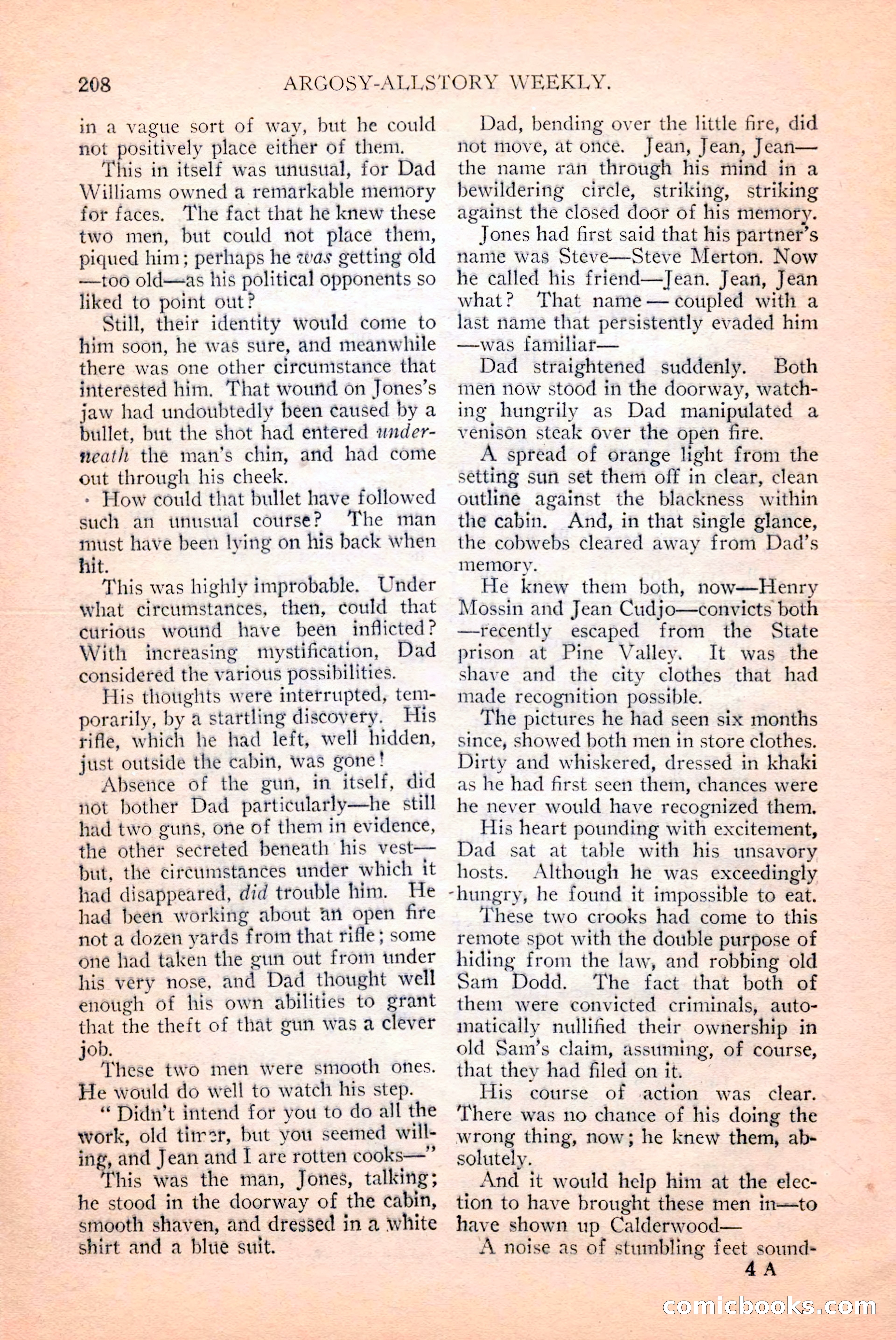 Argosy All-Story Weekly, April 14, 1928 — page 70 of 152