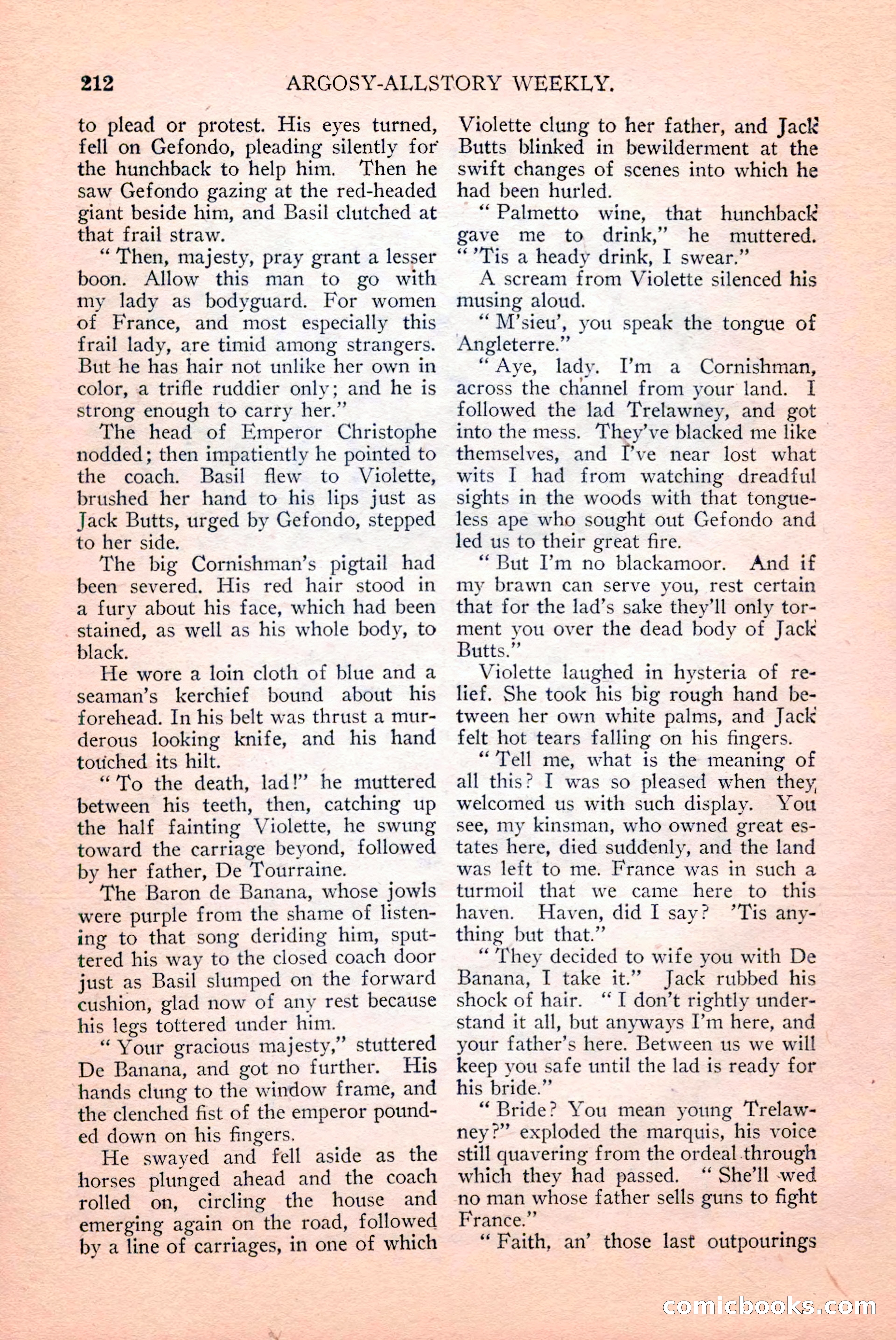 Argosy All-Story Weekly, April 14, 1928 — page 74 of 152