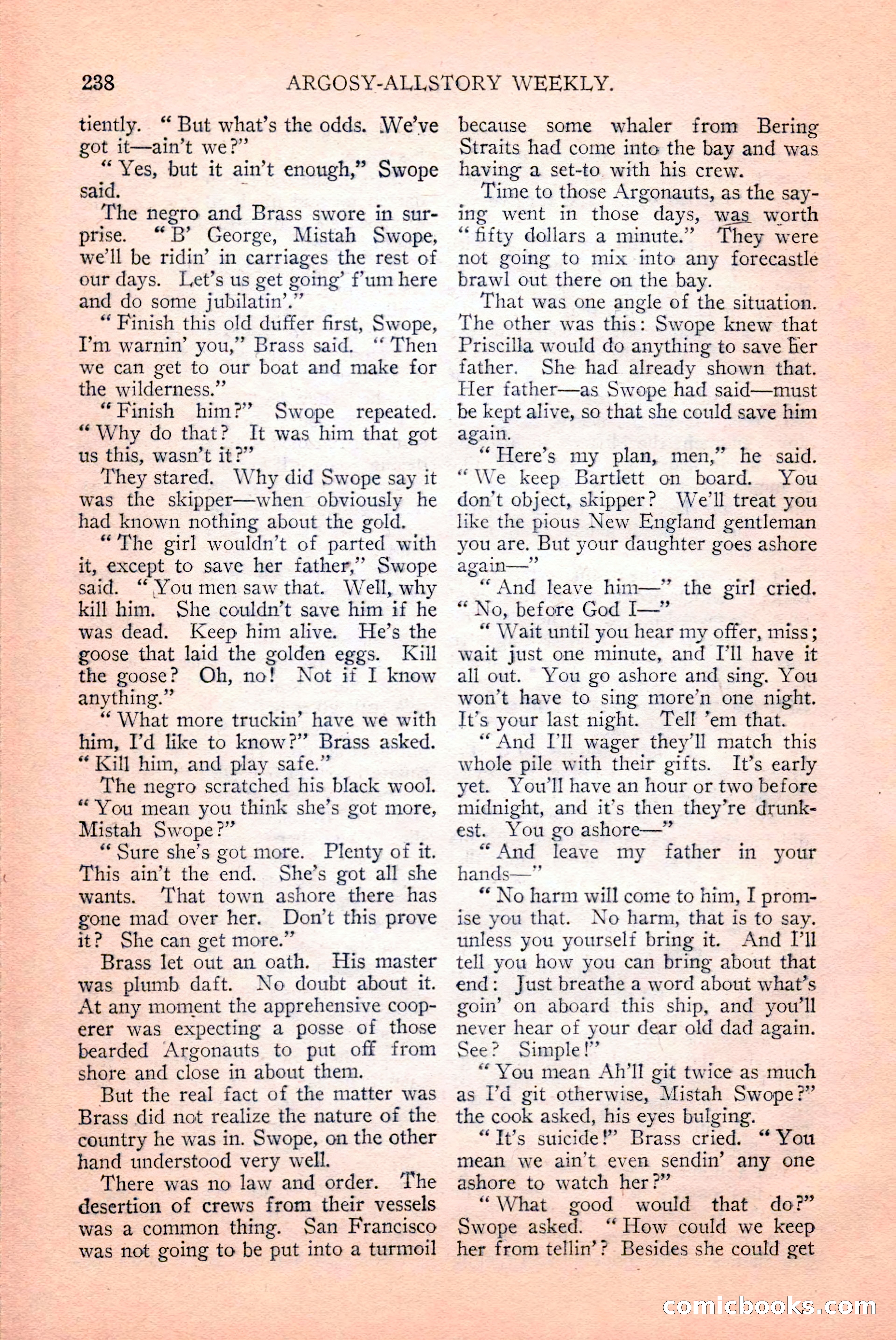 Argosy All-Story Weekly, April 14, 1928 — page 100 of 152