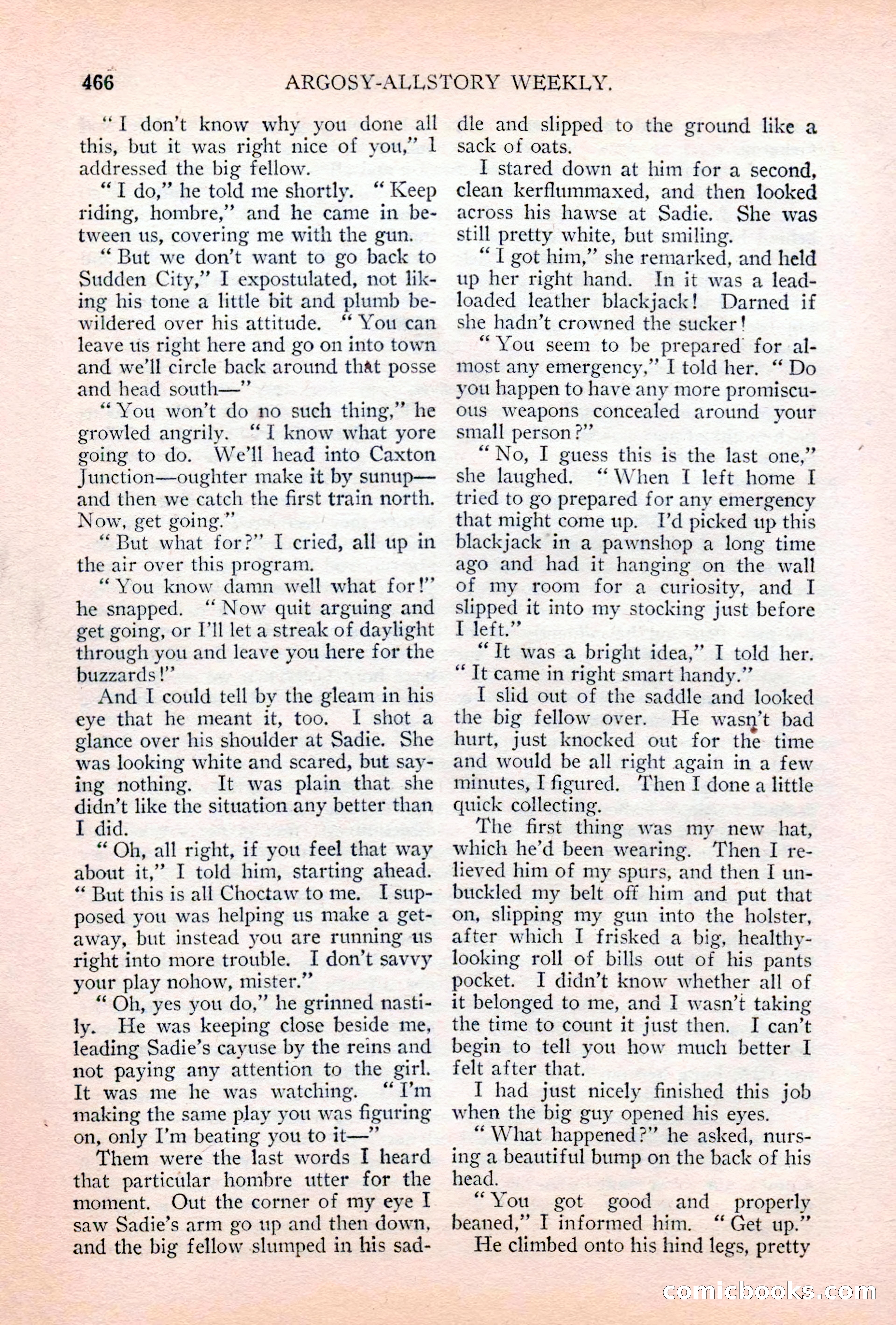 Argosy All-Story Weekly, April 28, 1928 — page 36 of 148