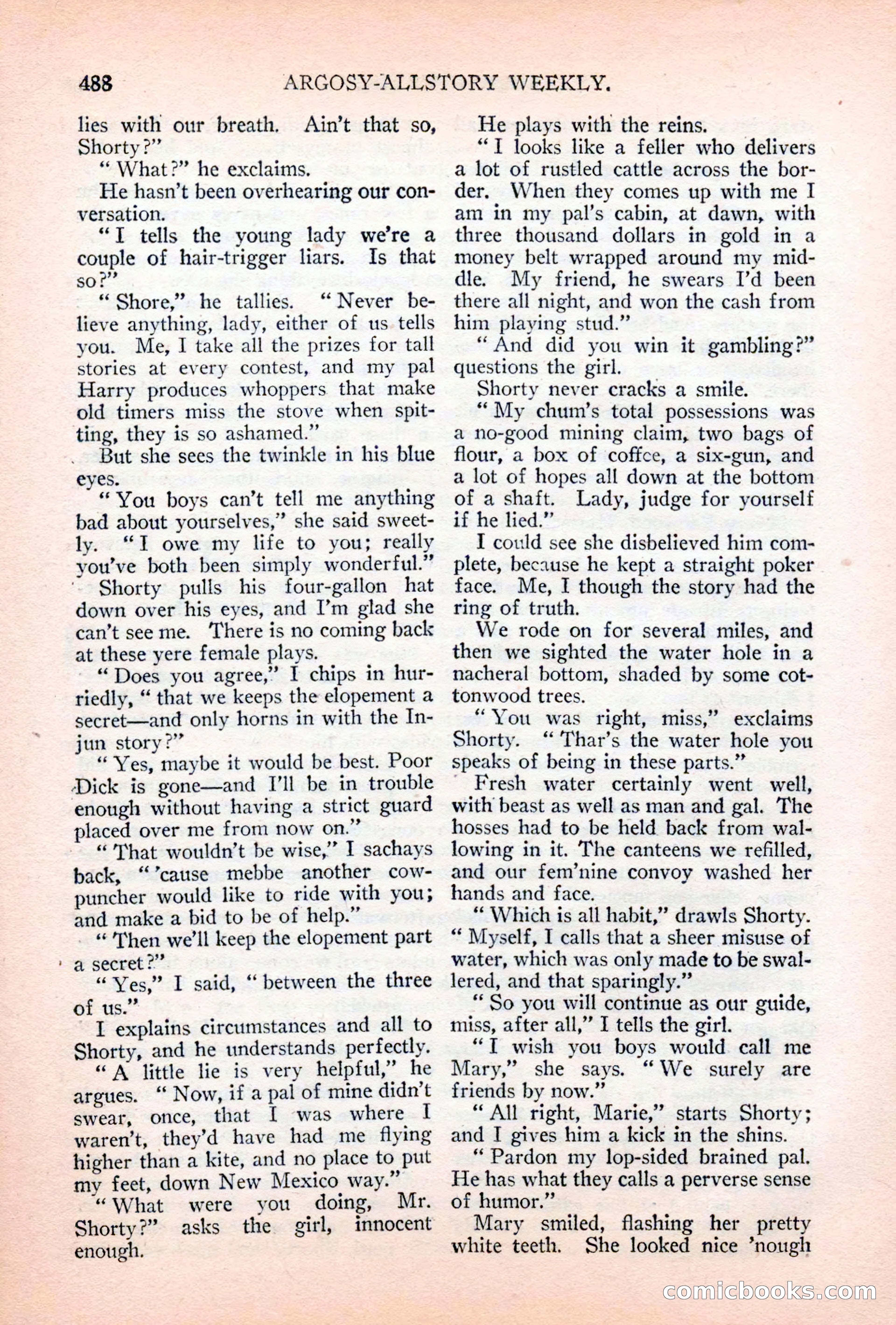 Argosy All-Story Weekly, April 28, 1928 — page 58 of 148