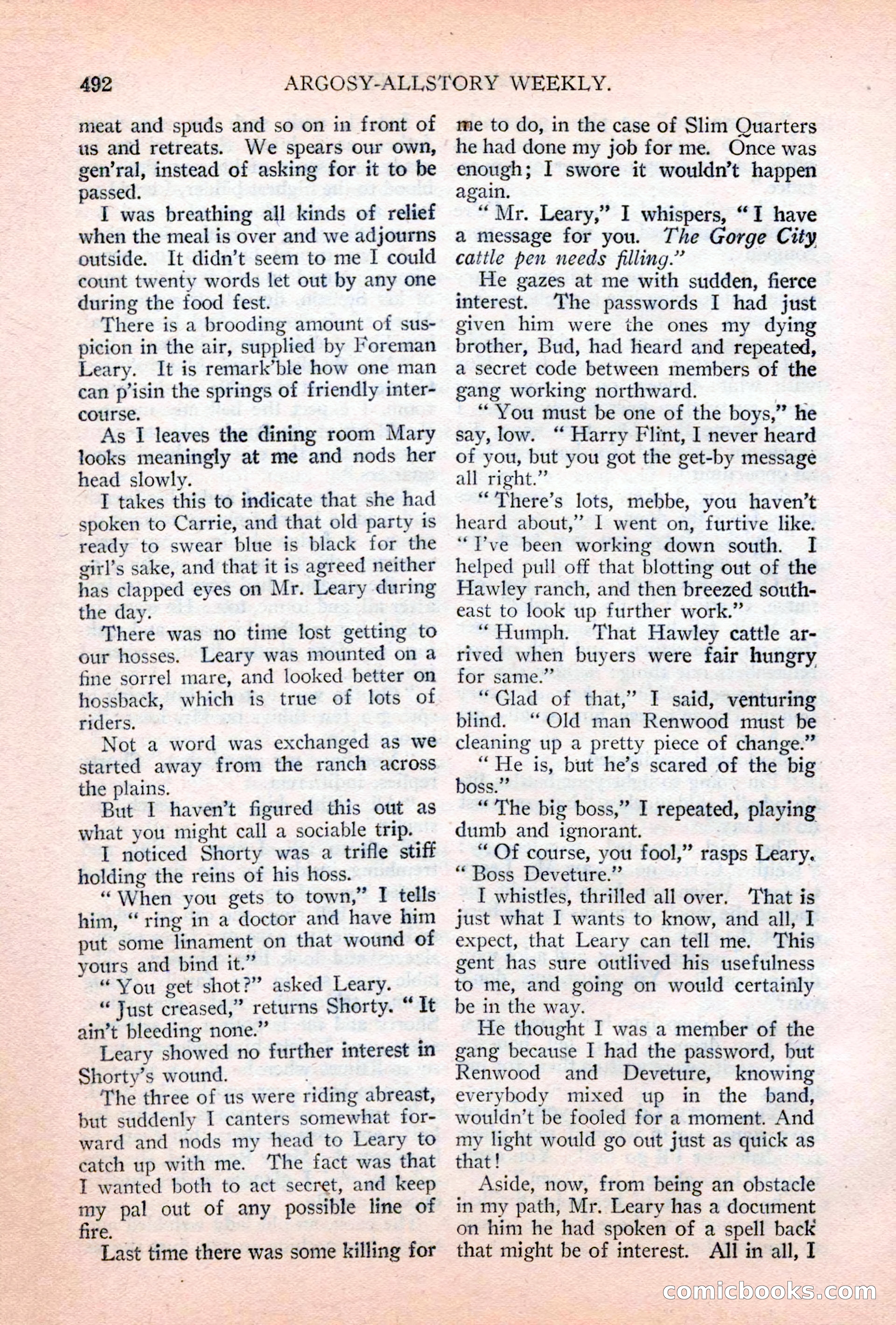Argosy All-Story Weekly, April 28, 1928 — page 62 of 148
