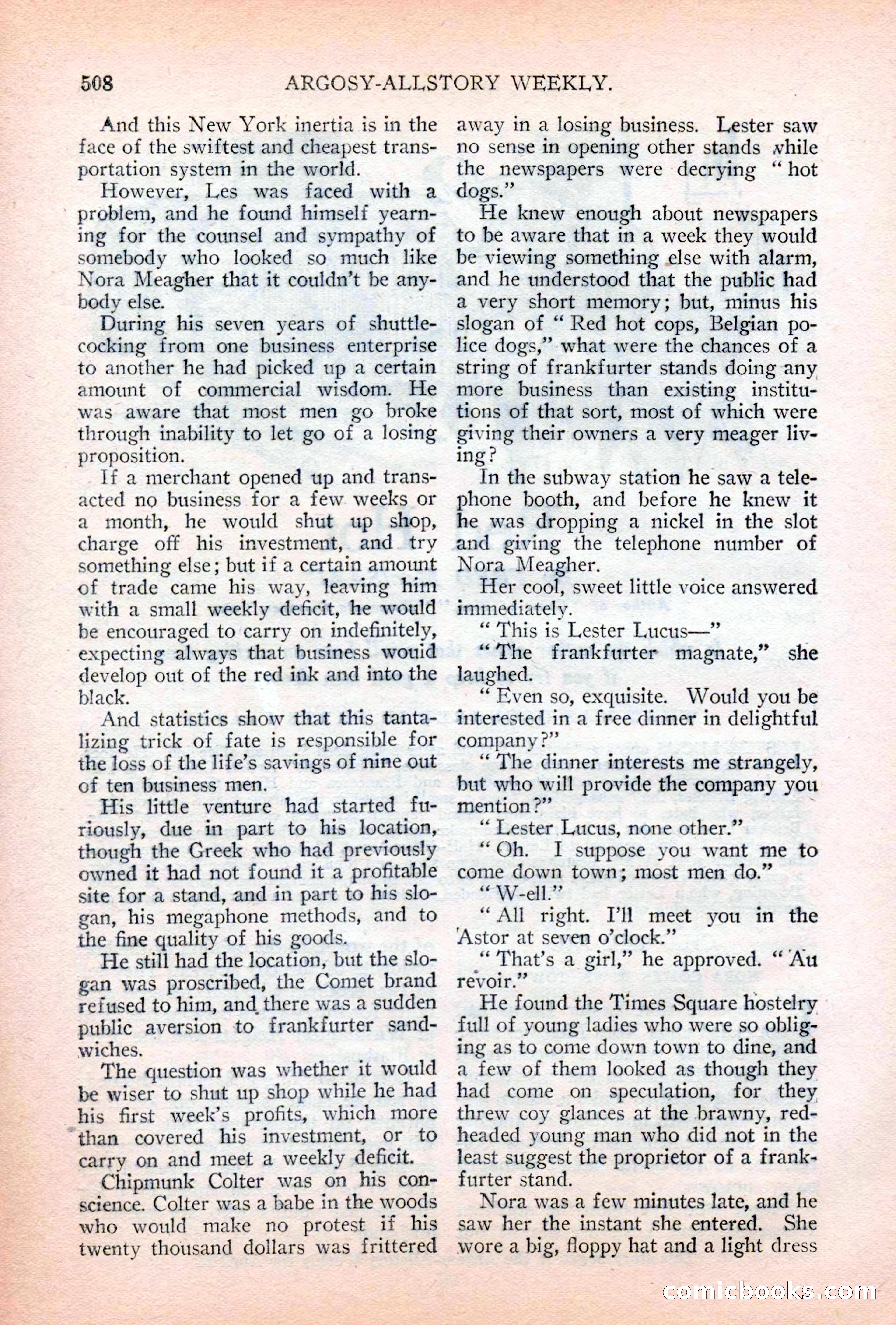 Argosy All-Story Weekly, April 28, 1928 — page 78 of 148
