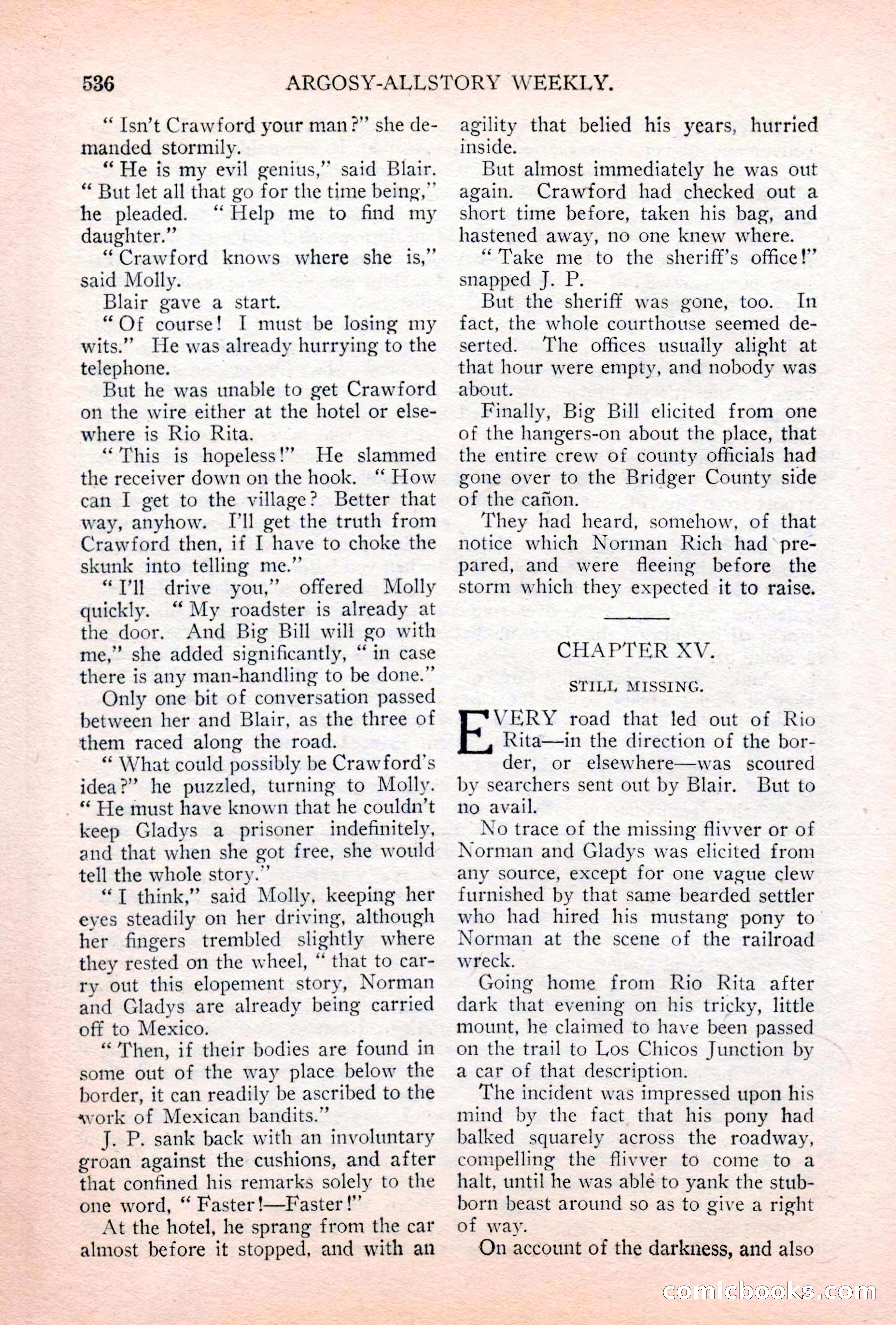 Argosy All-Story Weekly, April 28, 1928 — page 106 of 148
