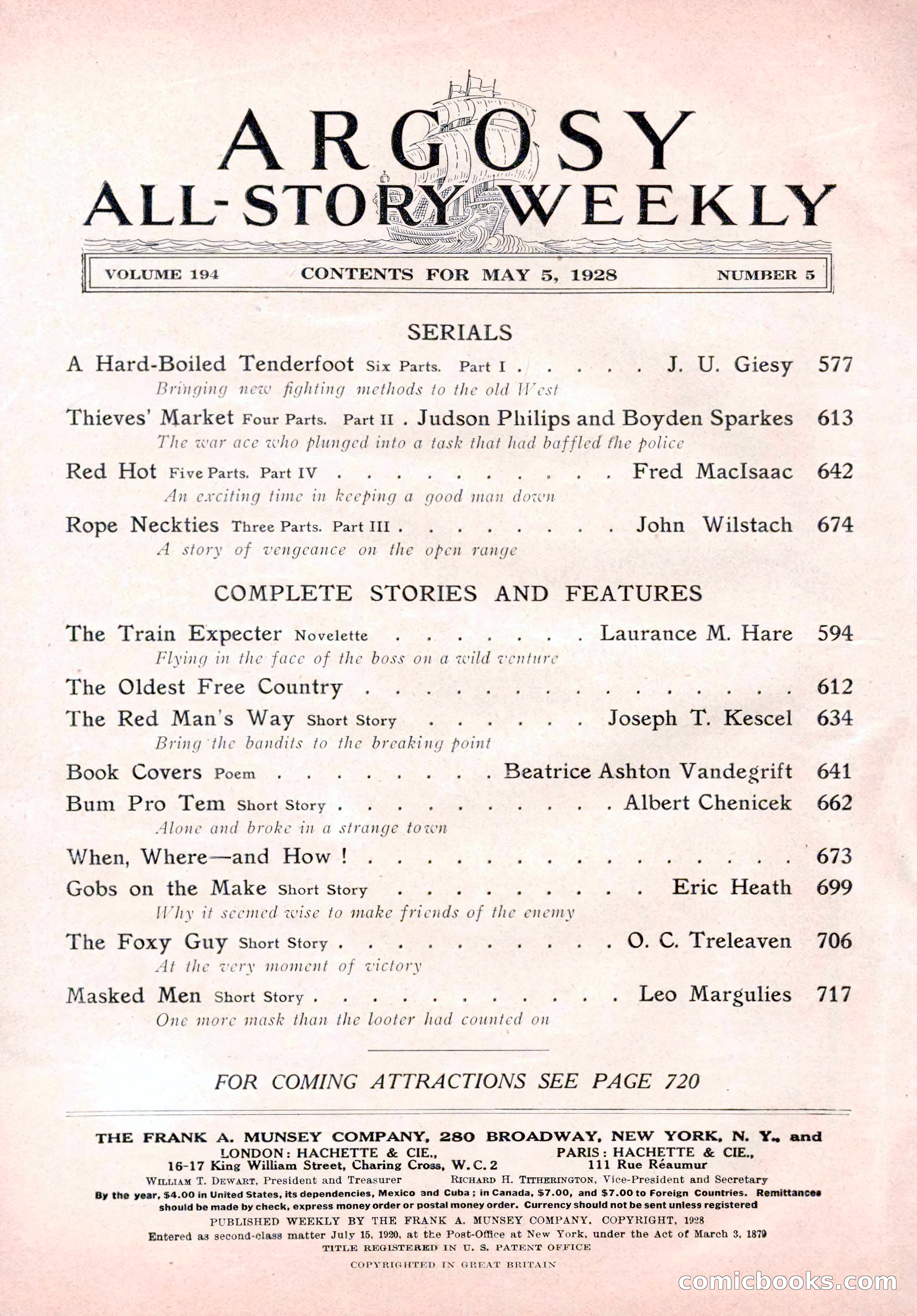 Argosy All-Story Weekly, May 5, 1928 — page 4 of 156