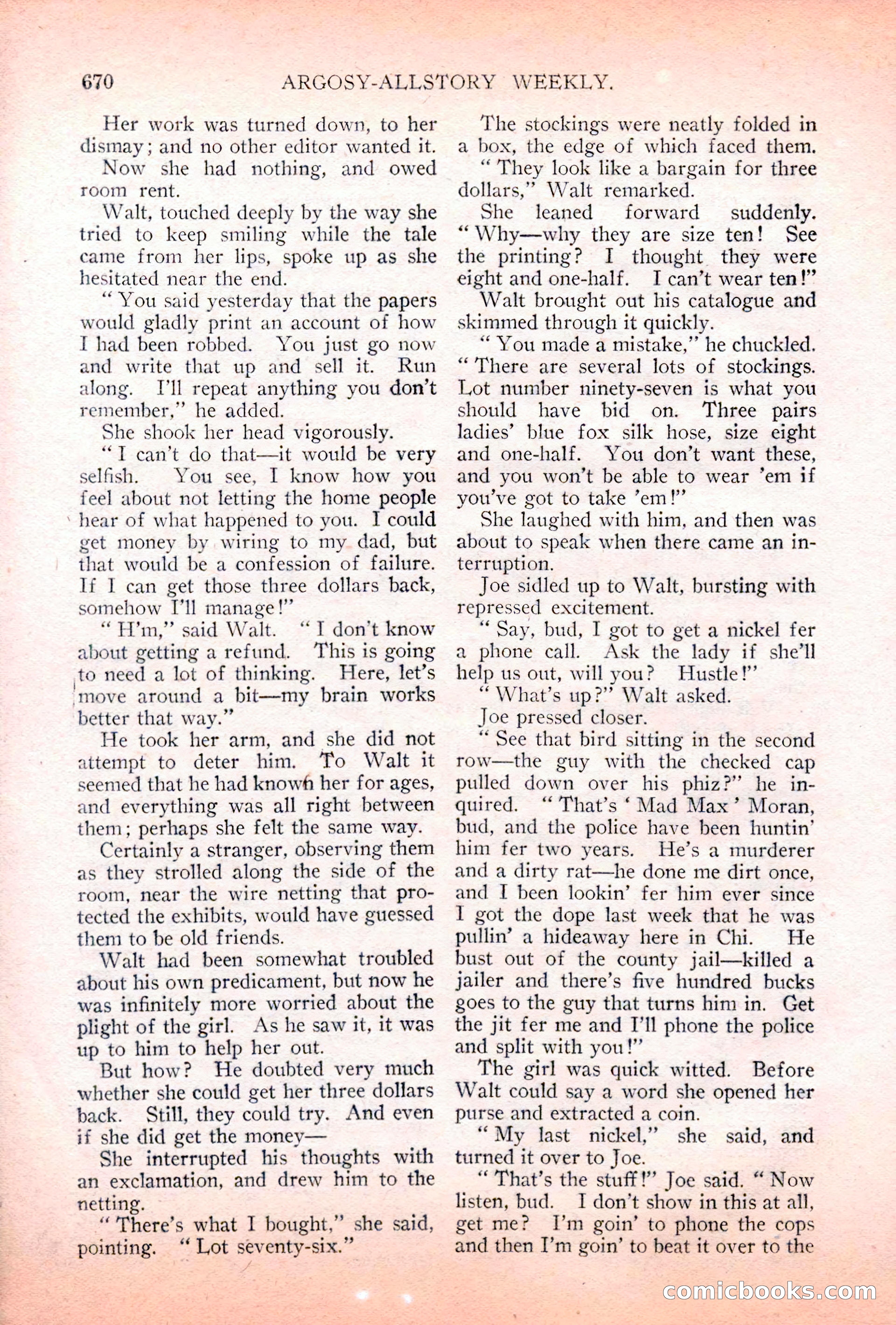 Argosy All-Story Weekly, May 5, 1928 — page 104 of 156