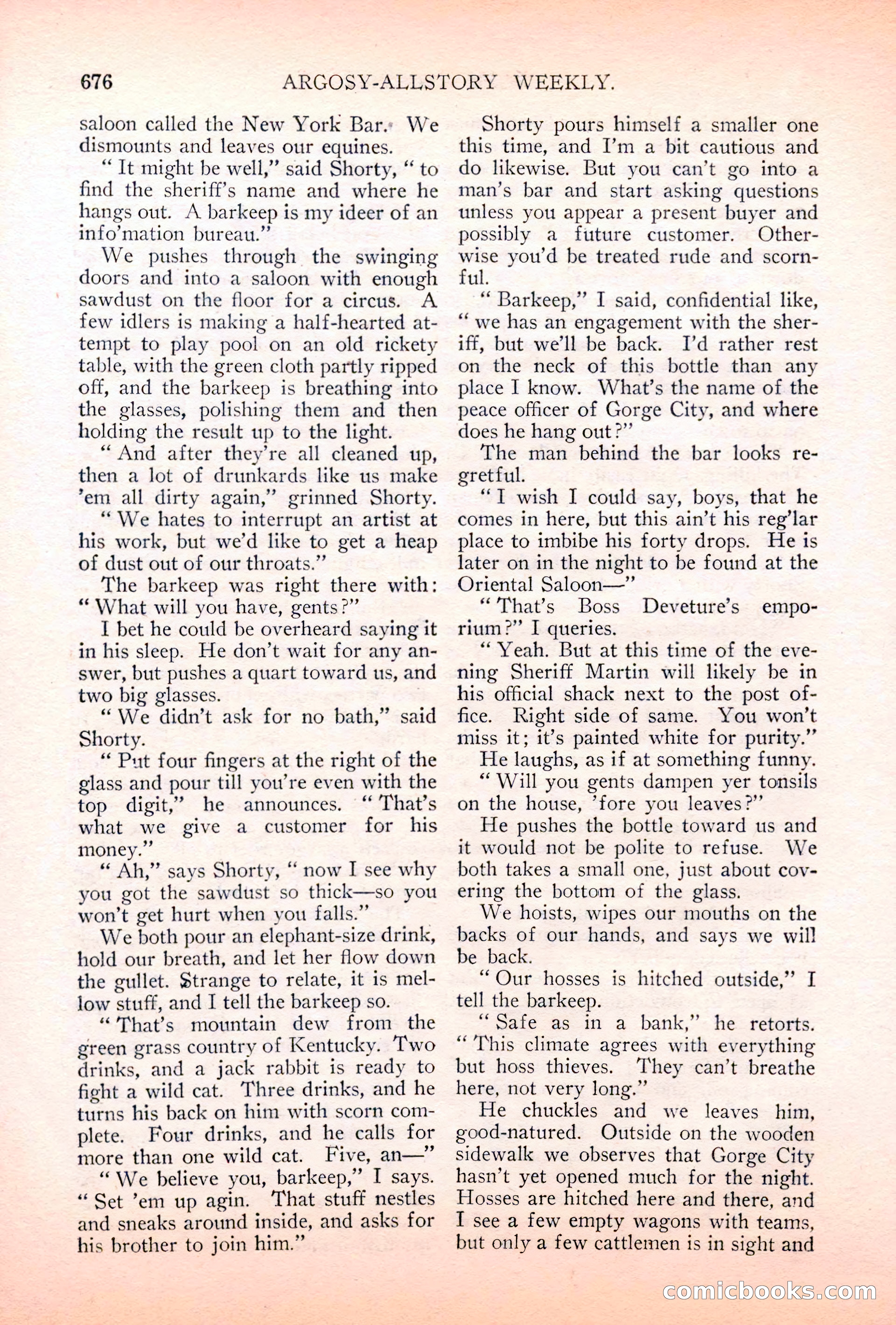 Argosy All-Story Weekly, May 5, 1928 — page 110 of 156