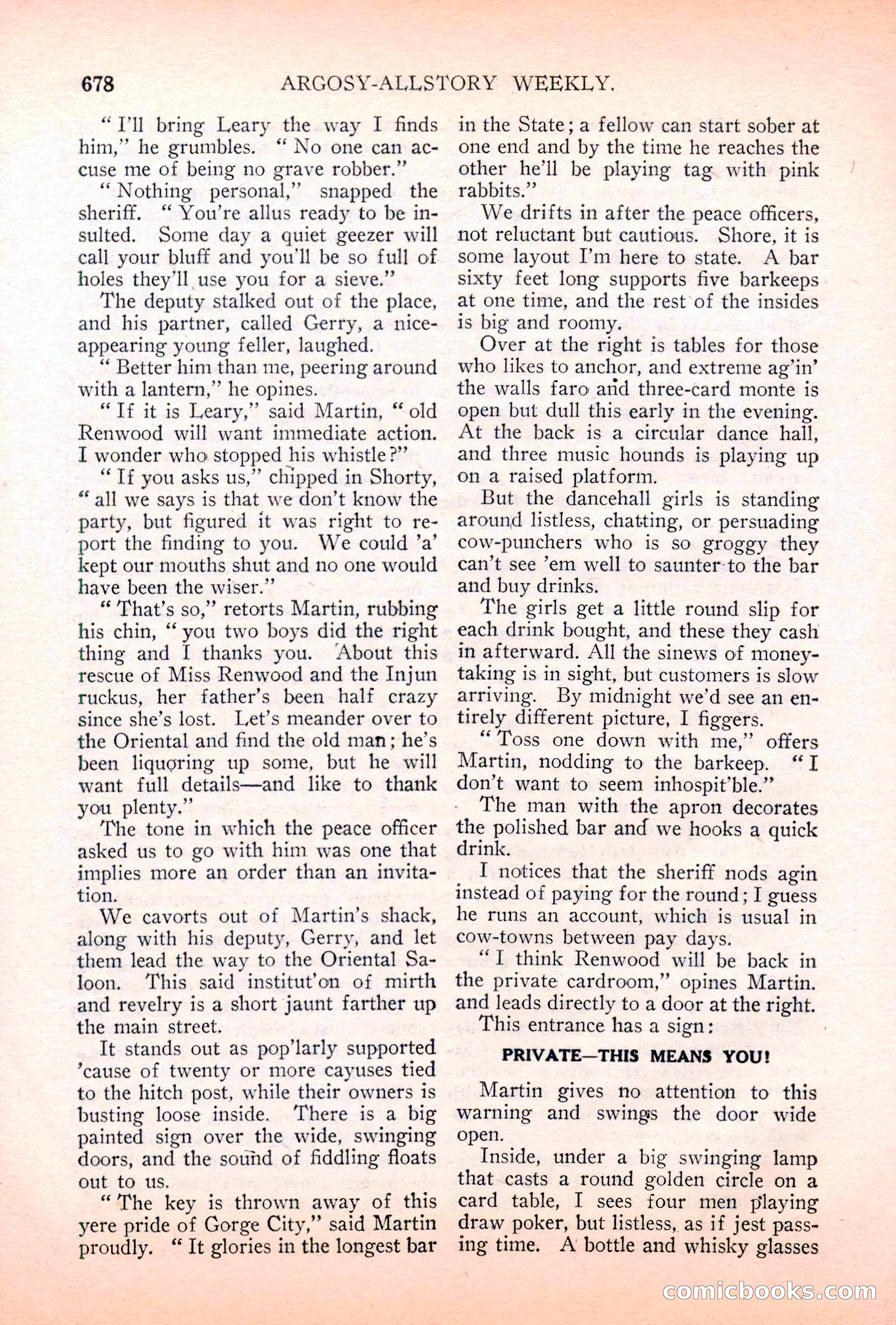 Argosy All-Story Weekly, May 5, 1928 — page 112 of 156