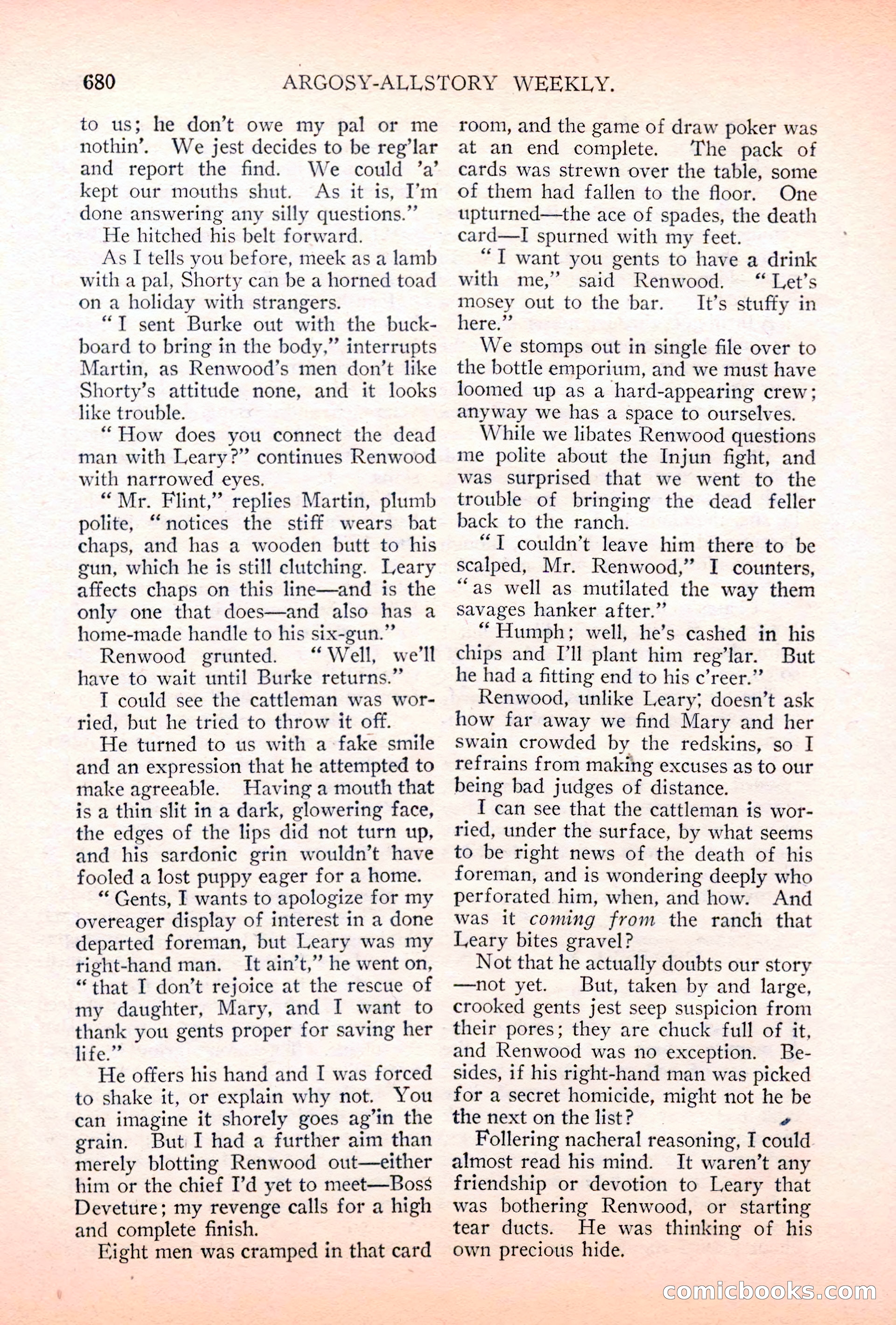 Argosy All-Story Weekly, May 5, 1928 — page 114 of 156
