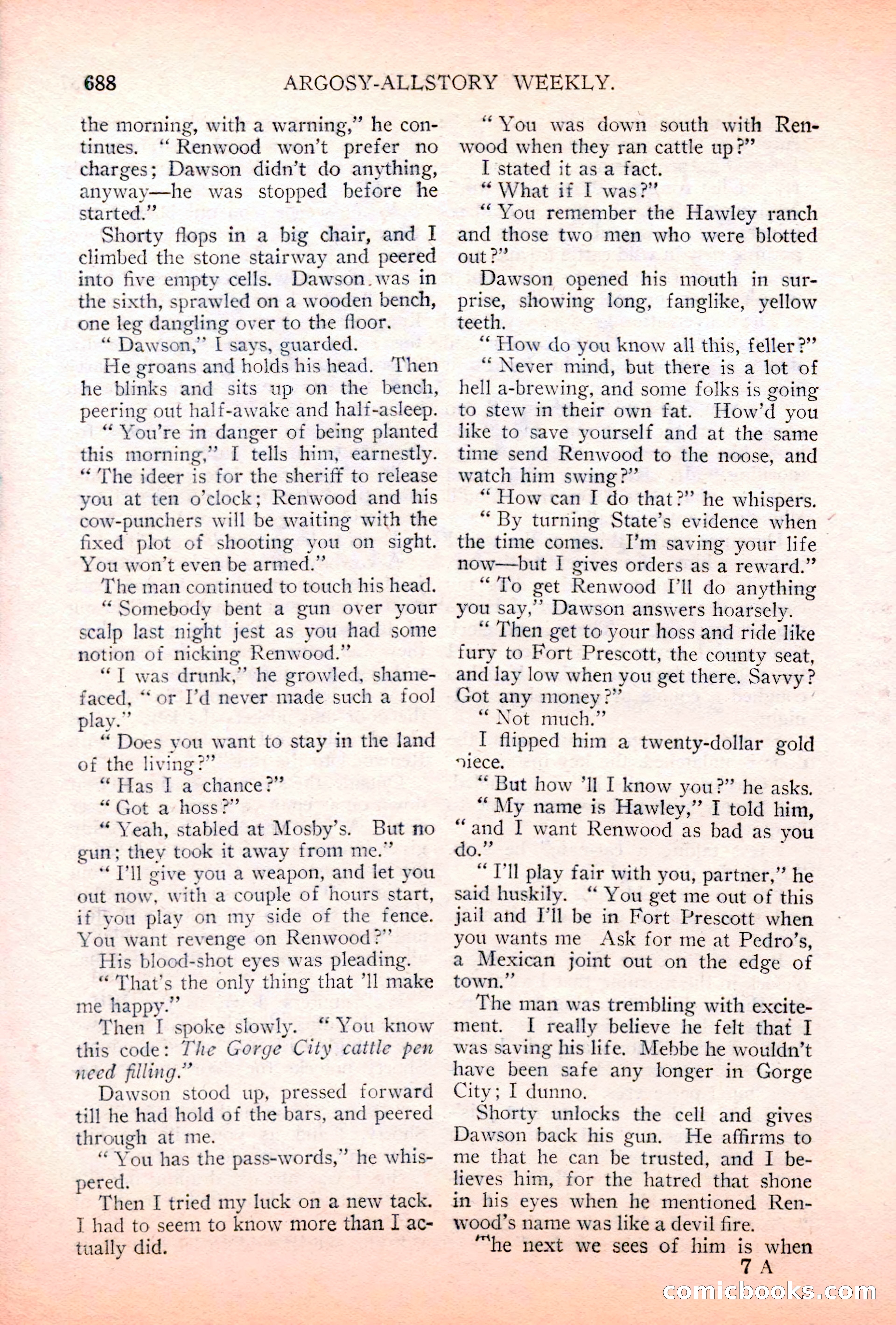 Argosy All-Story Weekly, May 5, 1928 — page 122 of 156