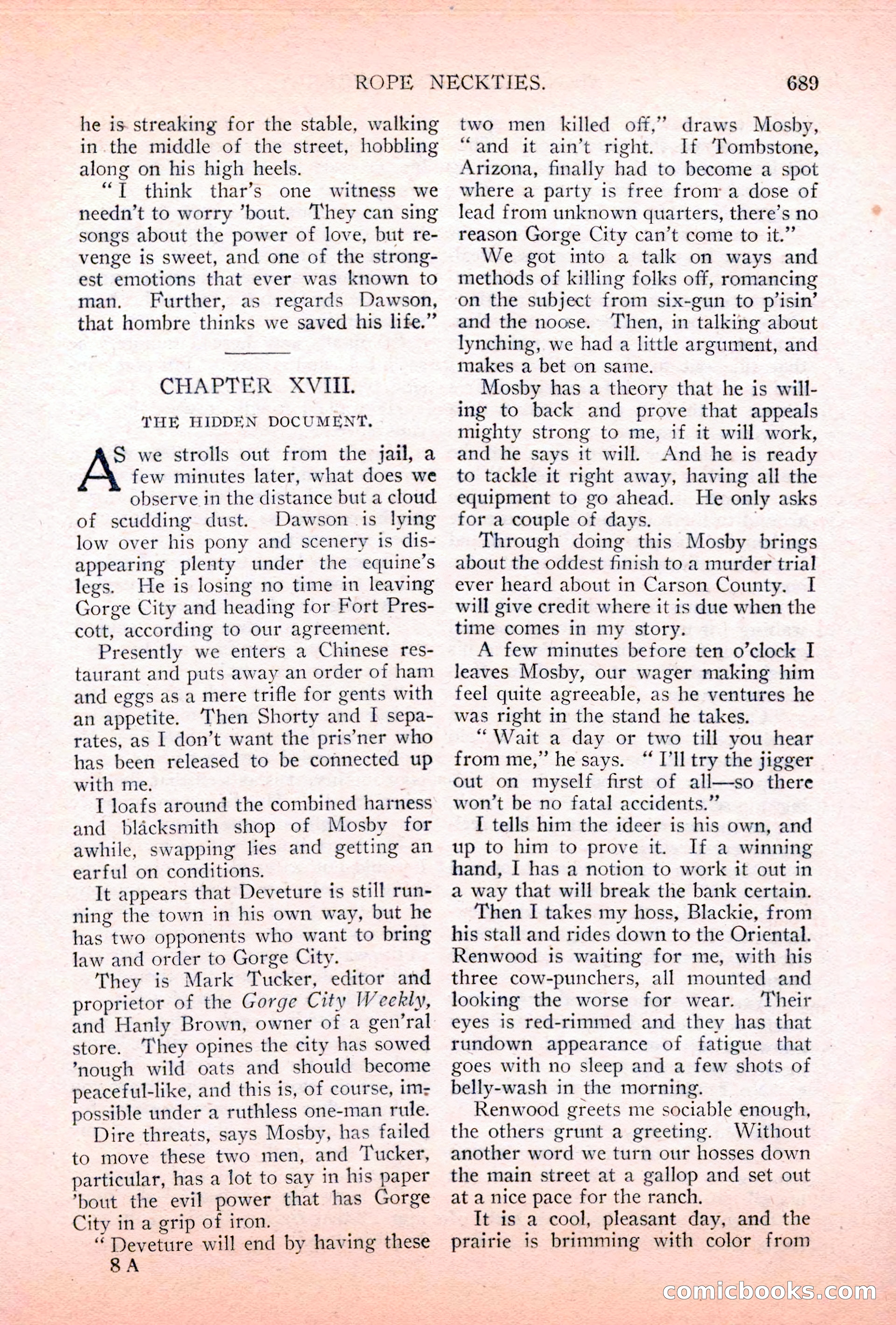 Argosy All-Story Weekly, May 5, 1928 — page 123 of 156