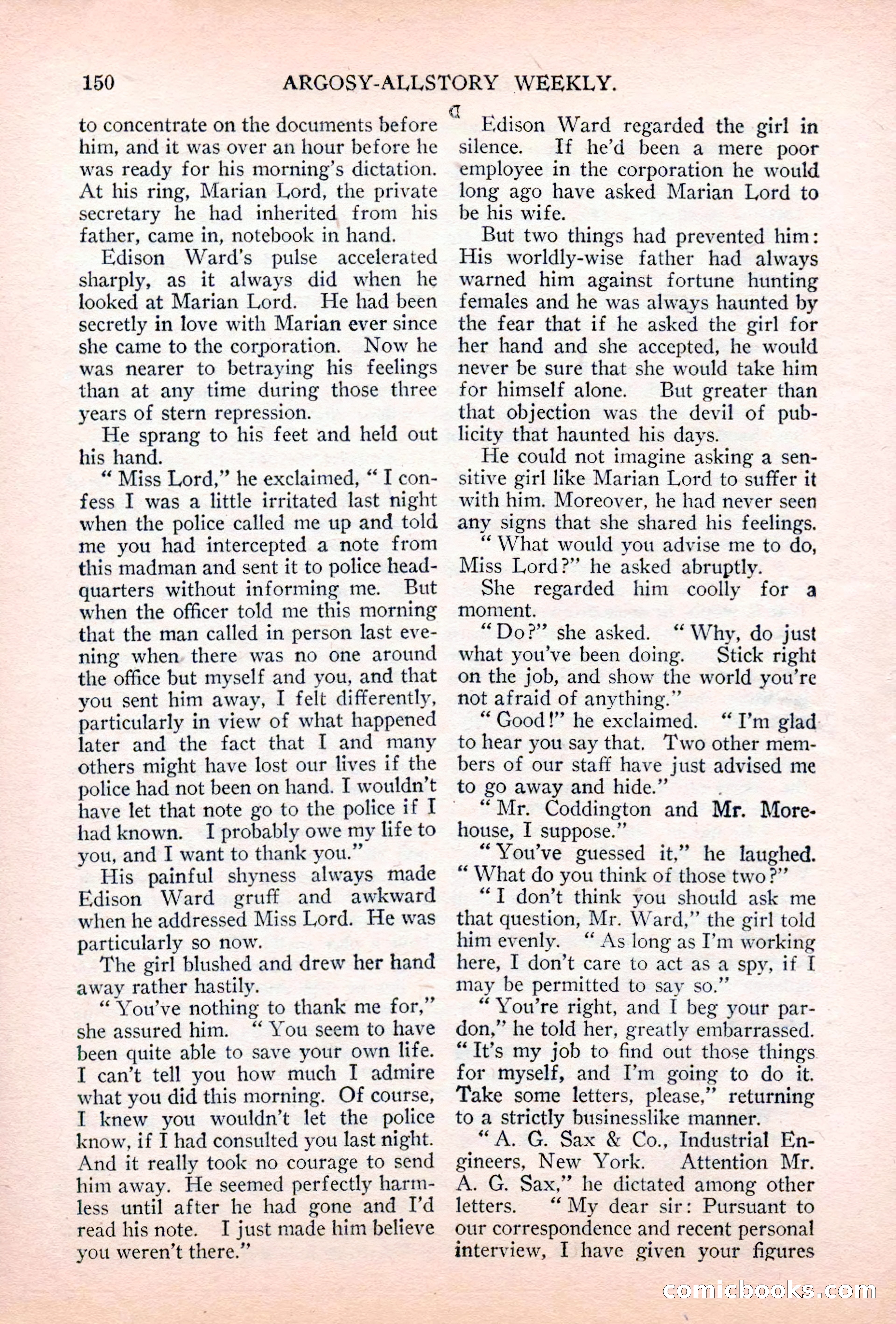 Argosy All-Story Weekly, July 7, 1928 — page 10 of 150
