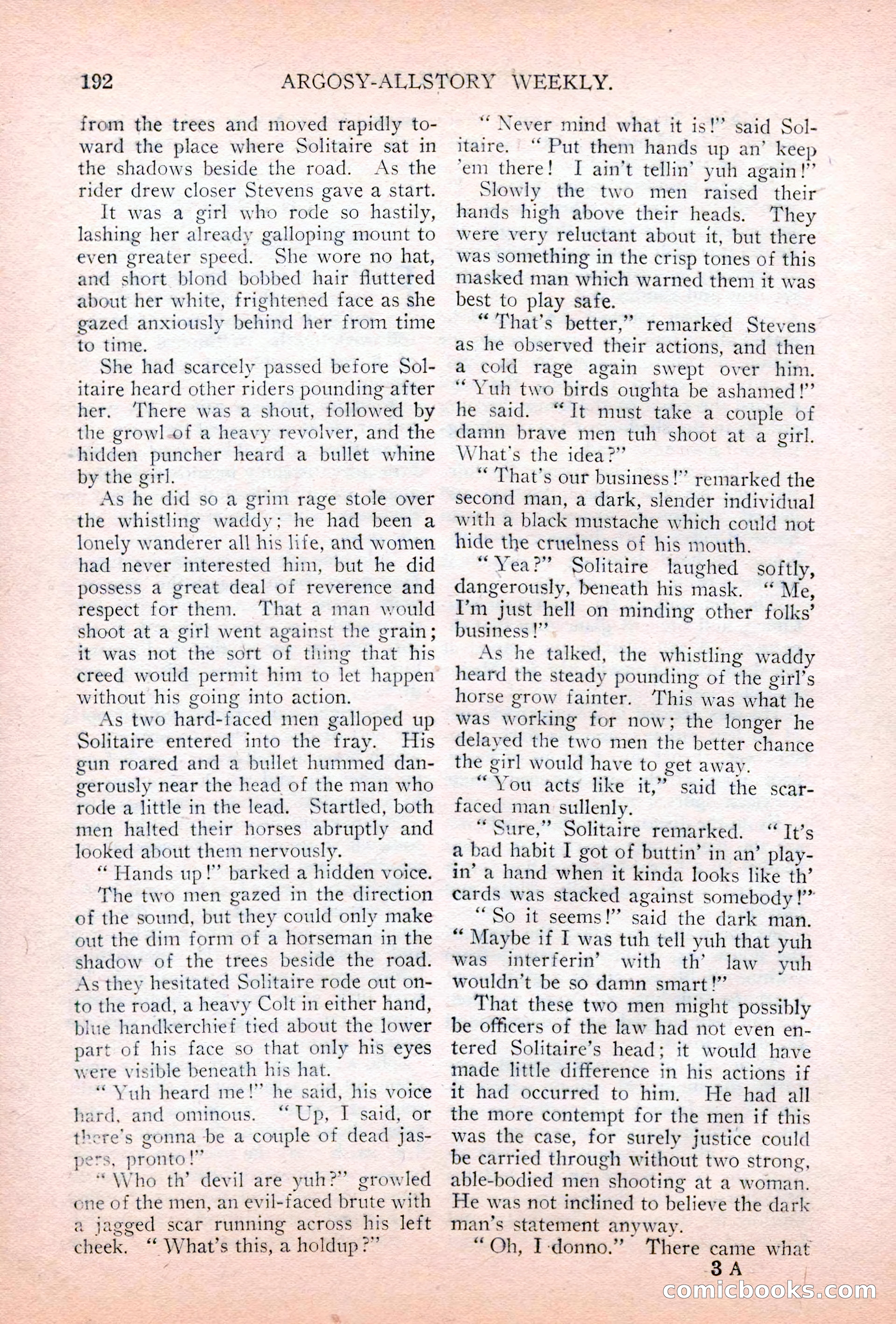 Argosy All-Story Weekly, July 7, 1928 — page 52 of 150
