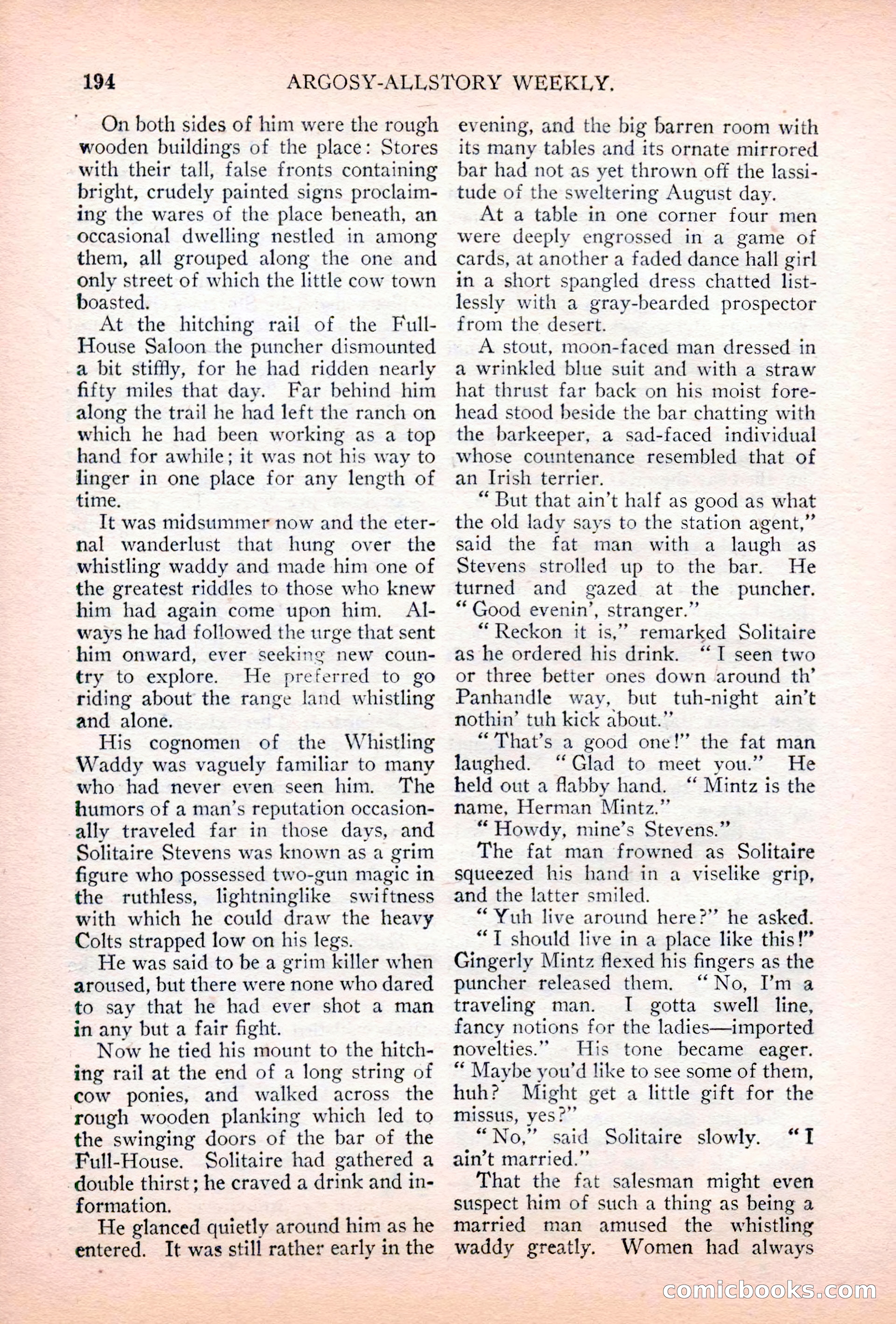 Argosy All-Story Weekly, July 7, 1928 — page 54 of 150