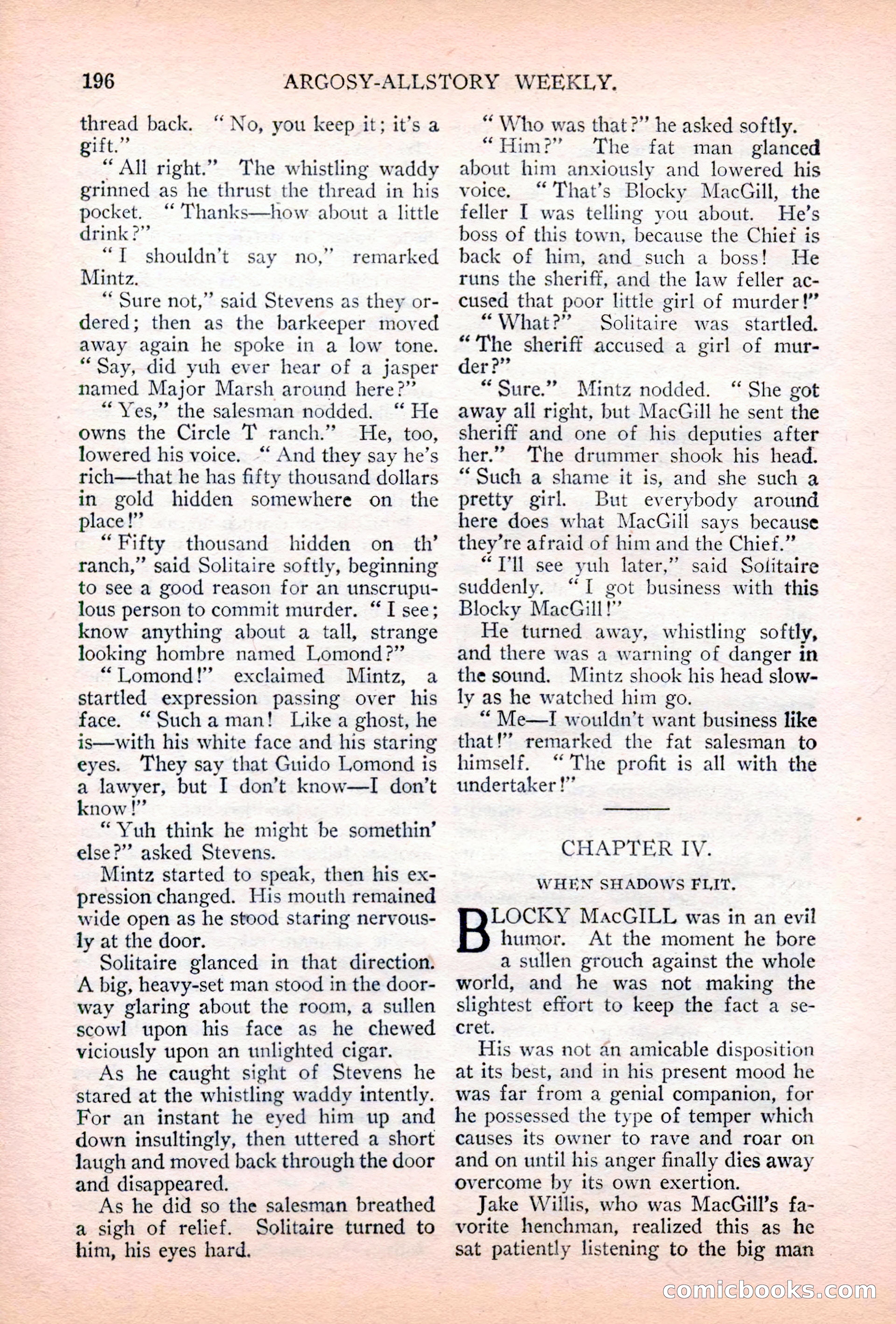 Argosy All-Story Weekly, July 7, 1928 — page 56 of 150