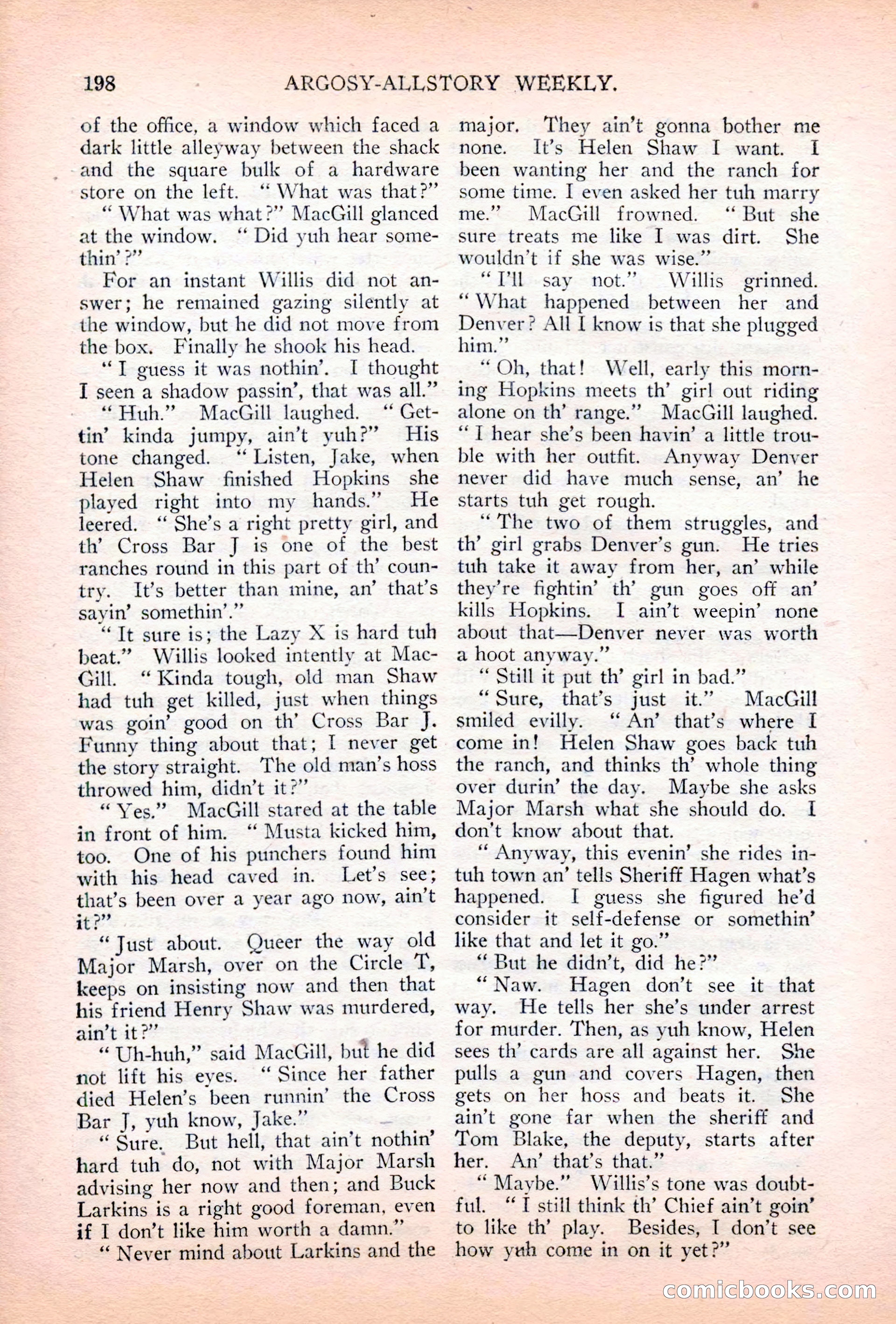 Argosy All-Story Weekly, July 7, 1928 — page 58 of 150