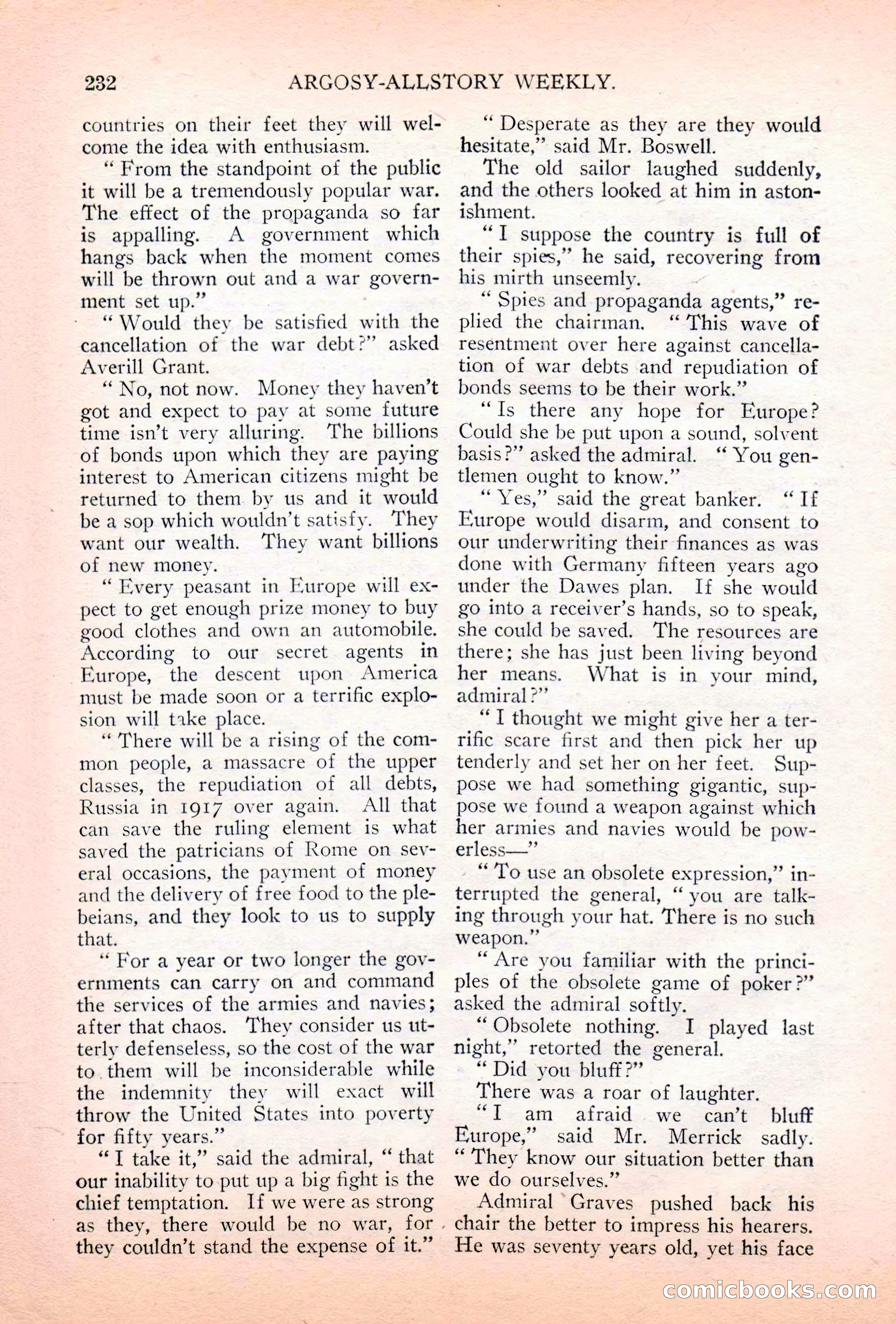 Argosy All-Story Weekly, July 7, 1928 — page 92 of 150