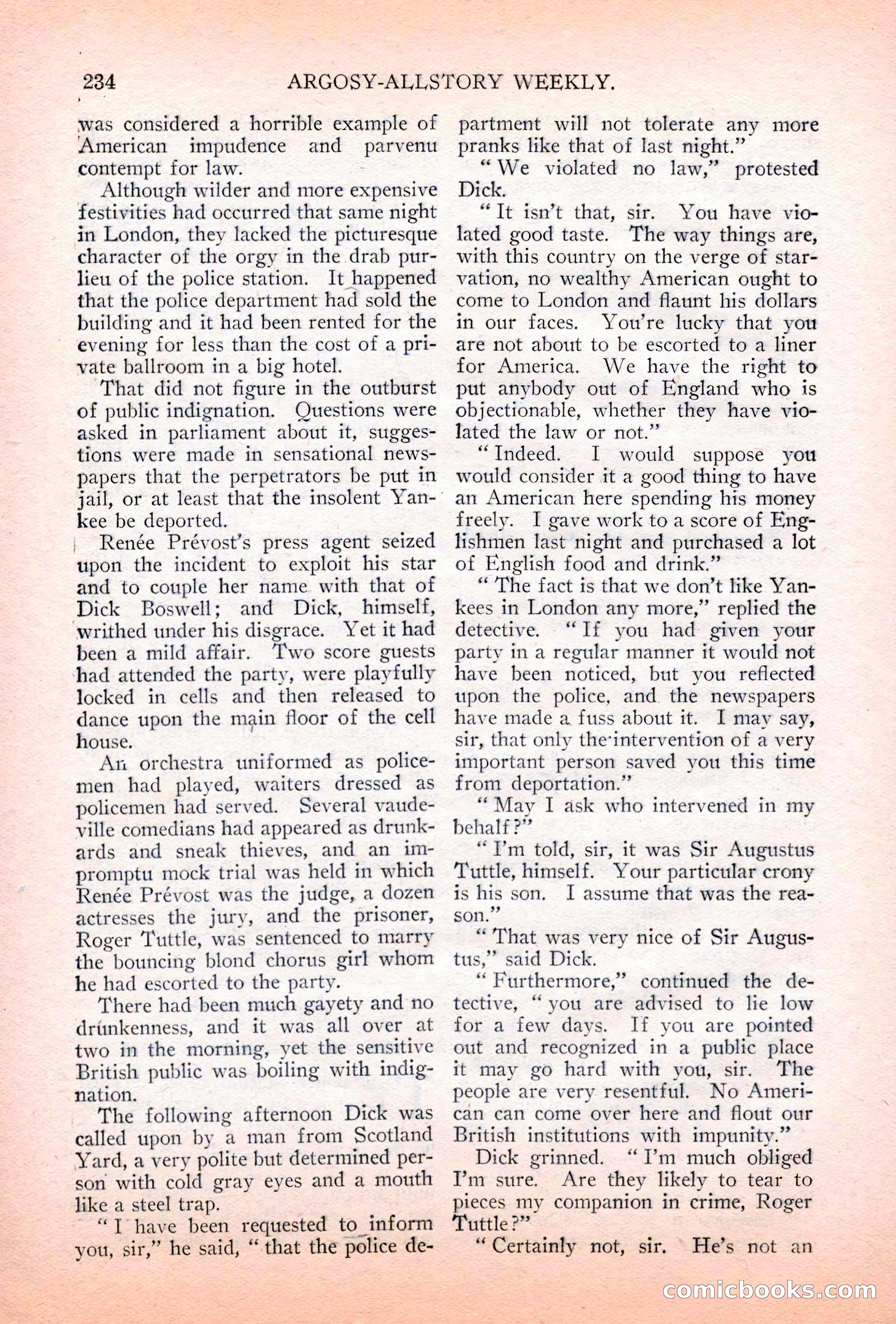 Argosy All-Story Weekly, July 7, 1928 — page 94 of 150
