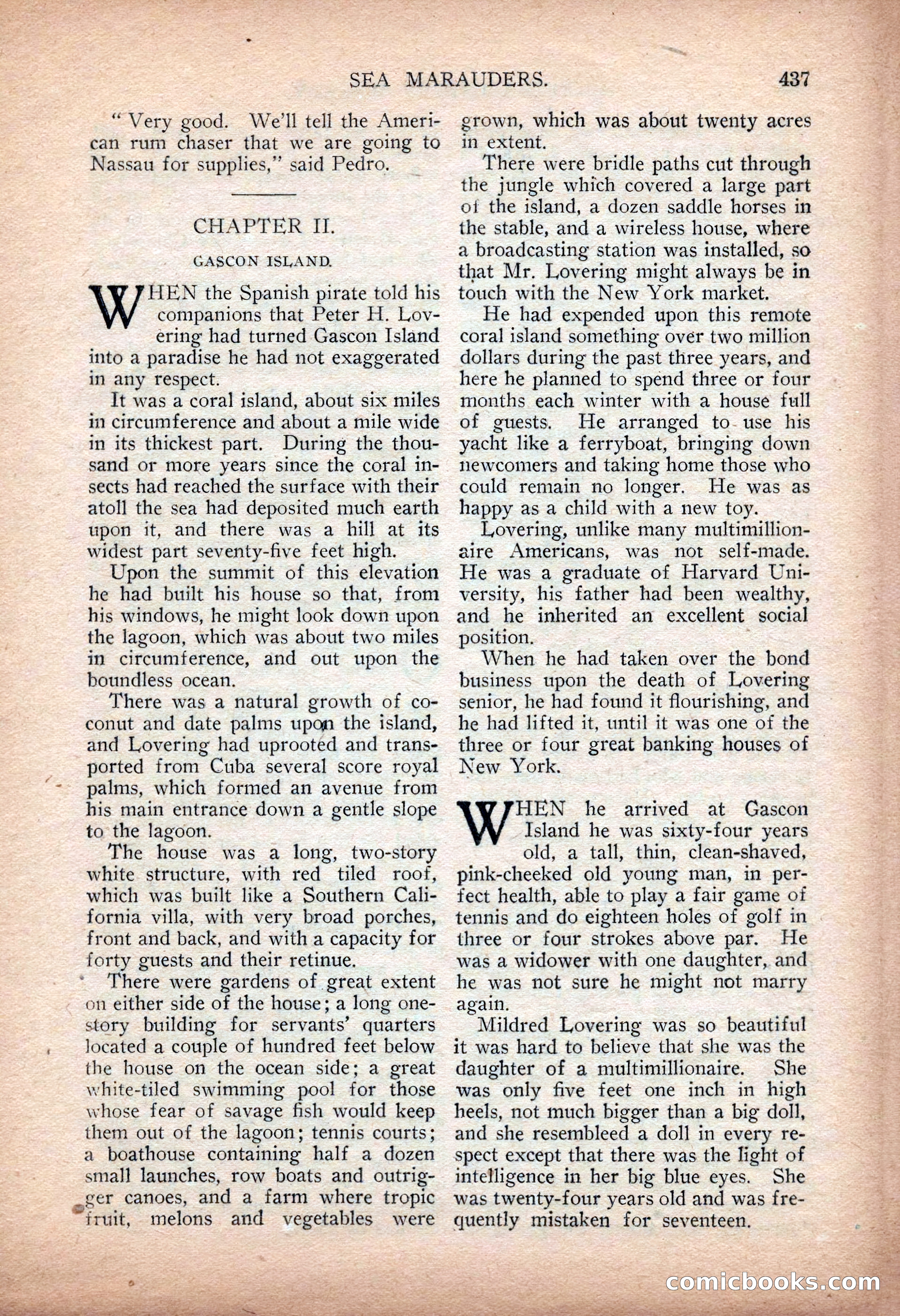 Argosy All-Story Weekly — "Sea Marauders" — page 15 of 156