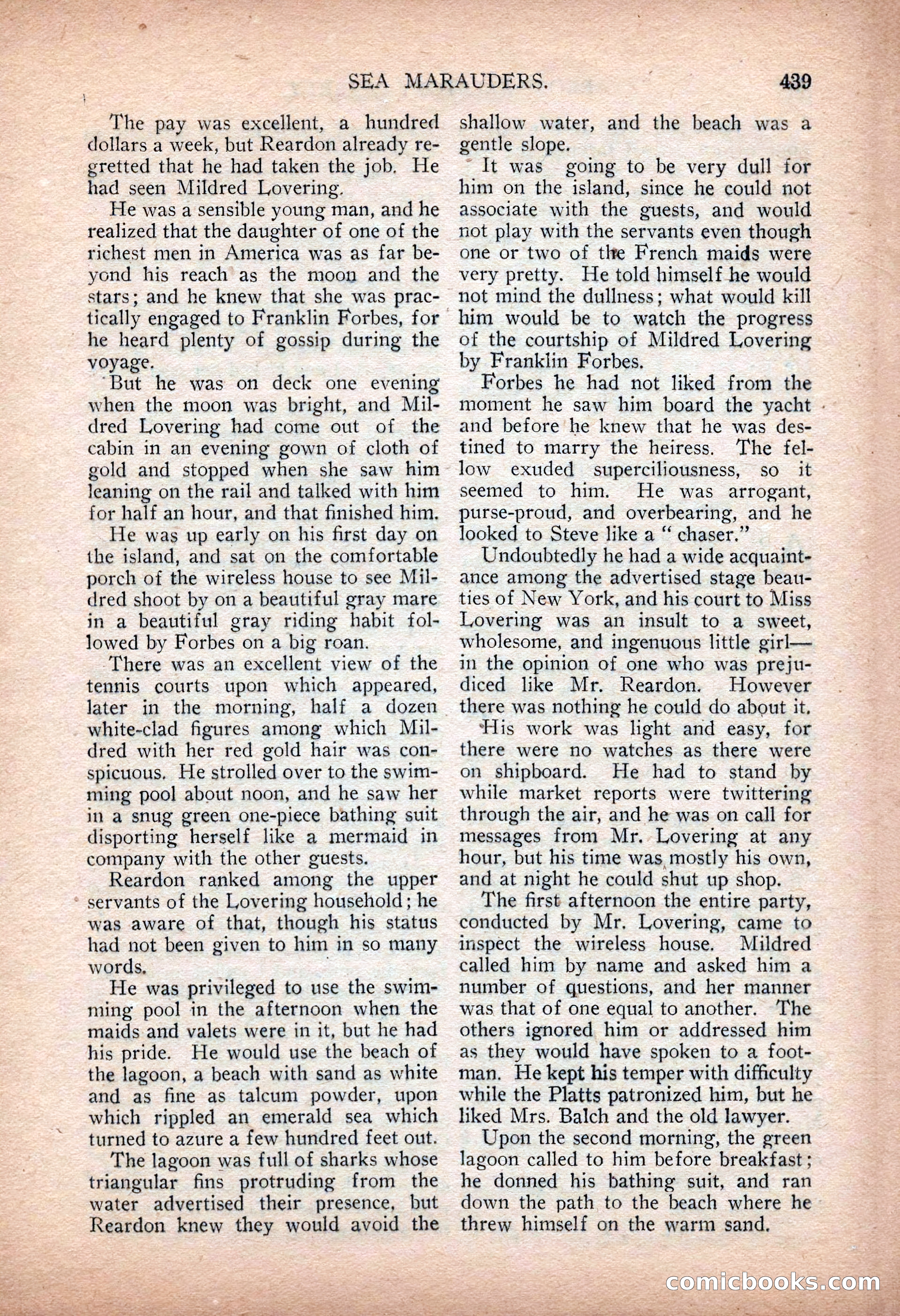 Argosy All-Story Weekly — "Sea Marauders" — page 17 of 156