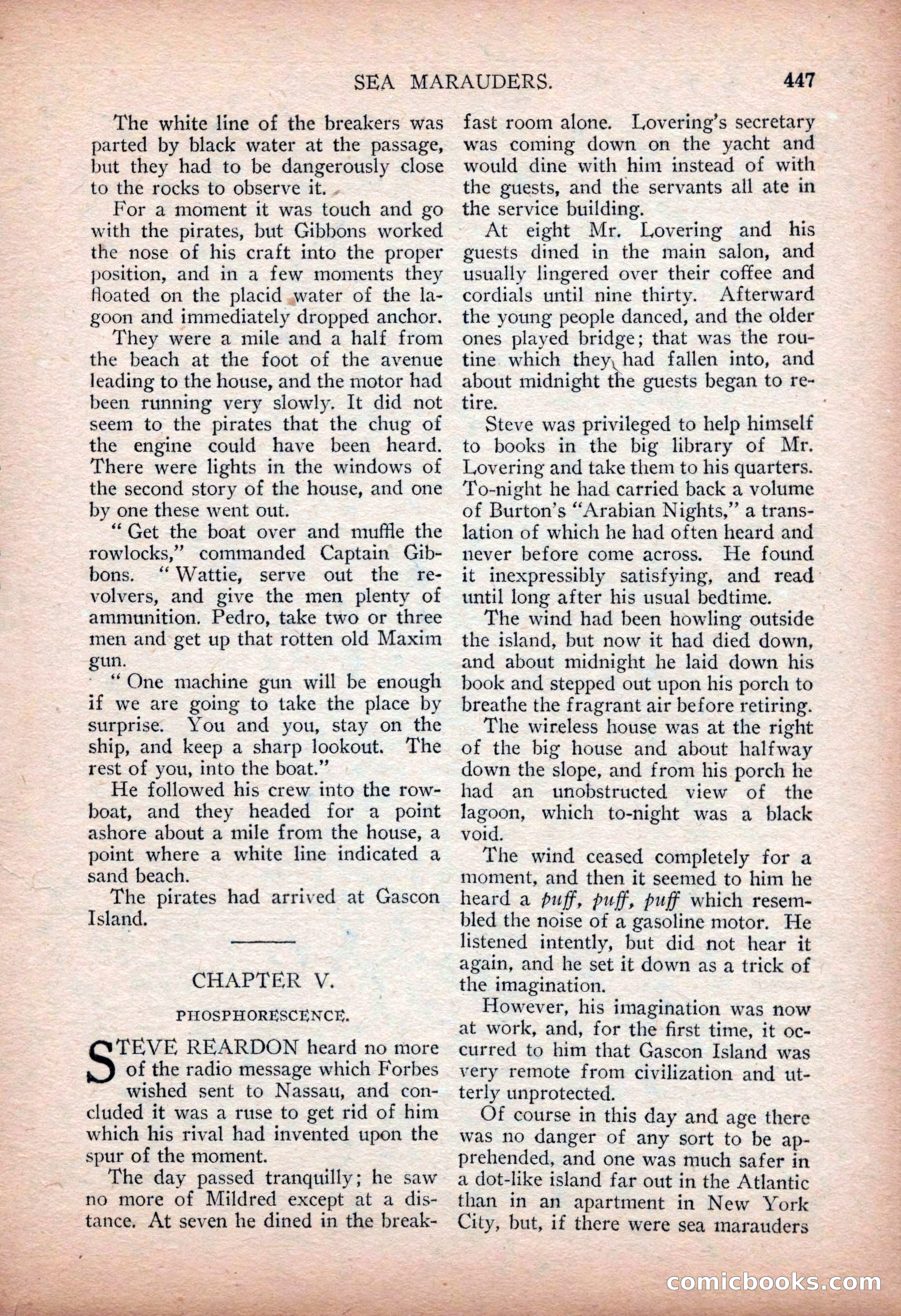 Argosy All-Story Weekly — "Sea Marauders" — page 25 of 156