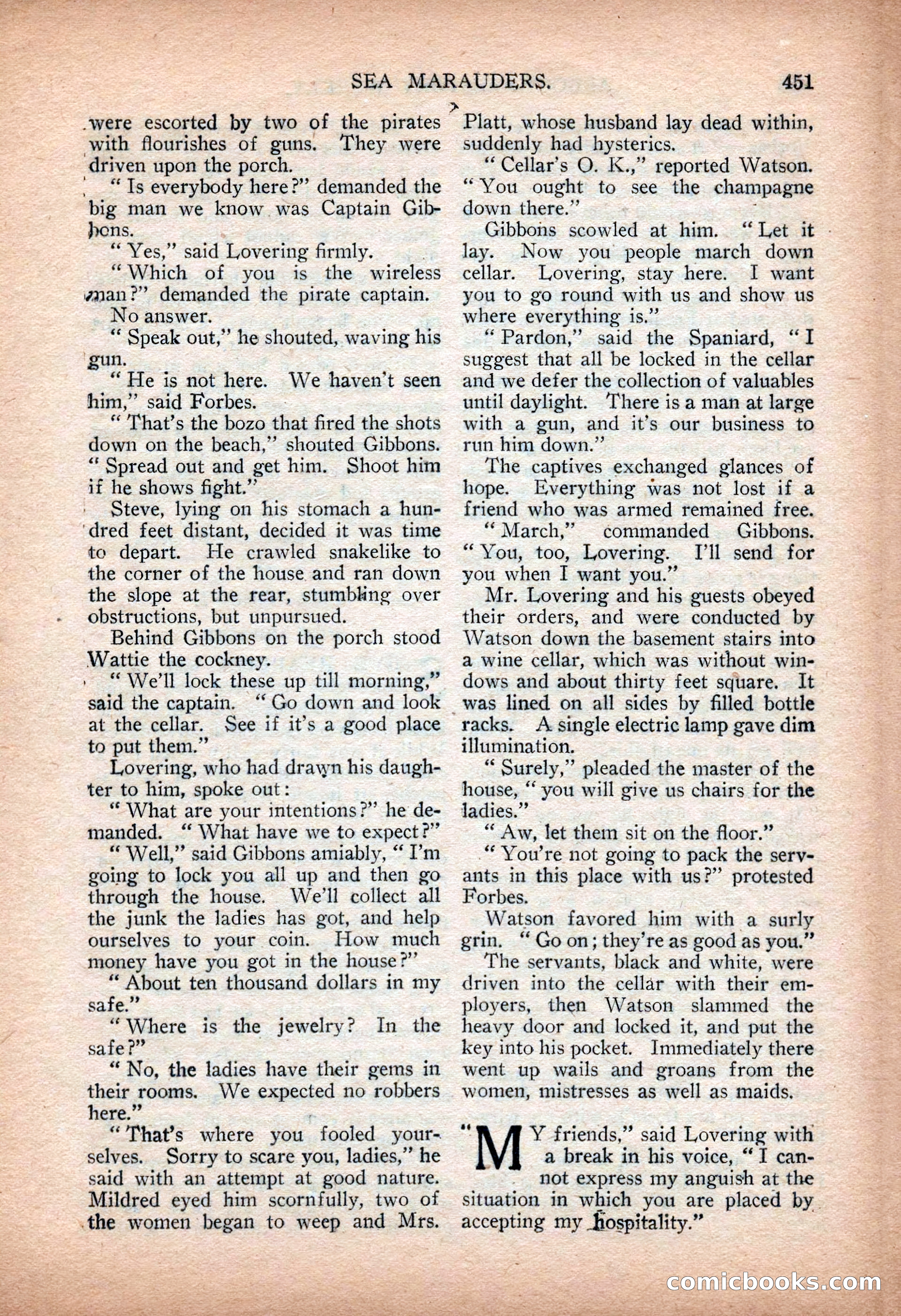 Argosy All-Story Weekly — "Sea Marauders" — page 29 of 156