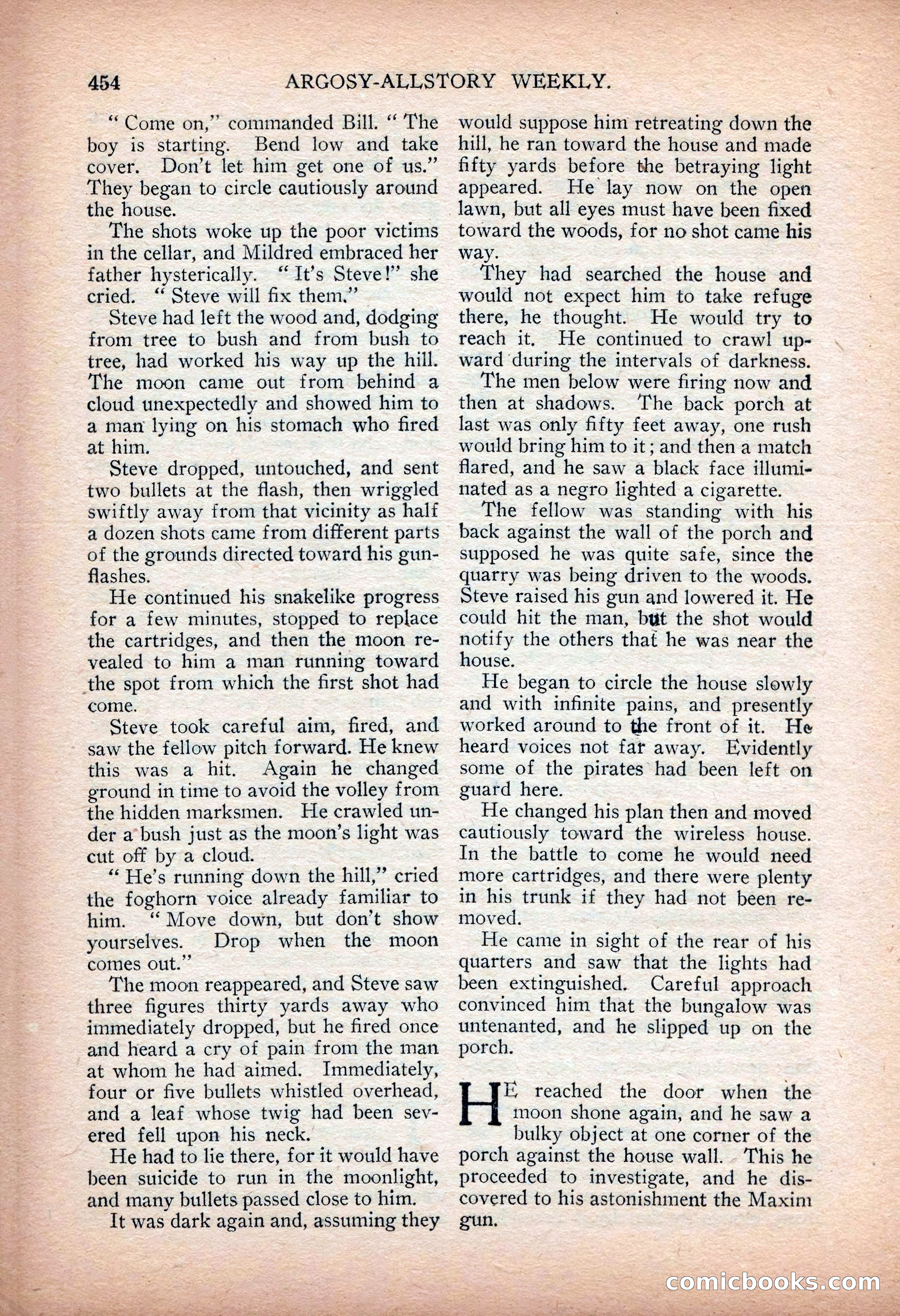 Argosy All-Story Weekly — "Sea Marauders" — page 32 of 156