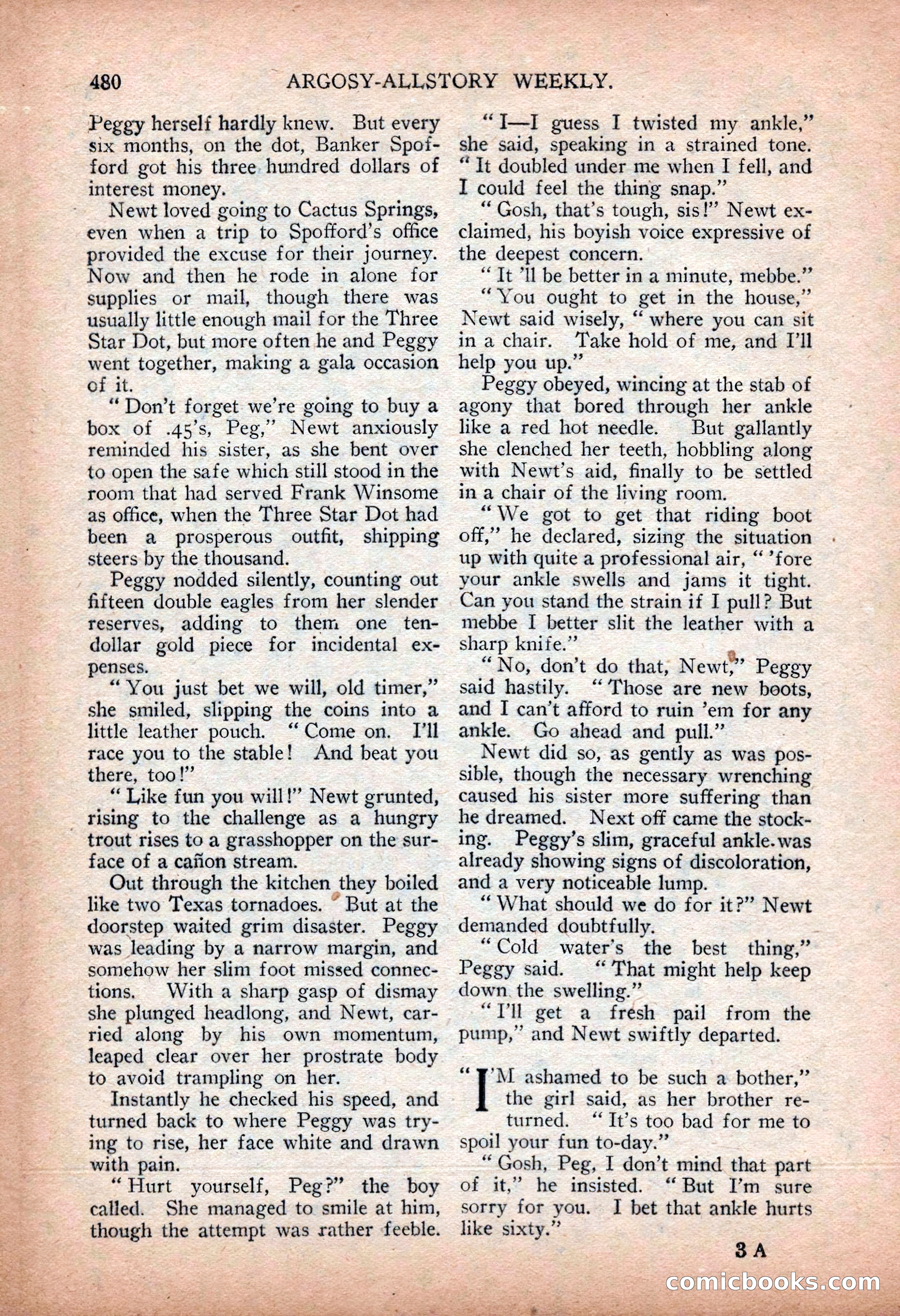 Argosy All-Story Weekly — "Sea Marauders" — page 58 of 156