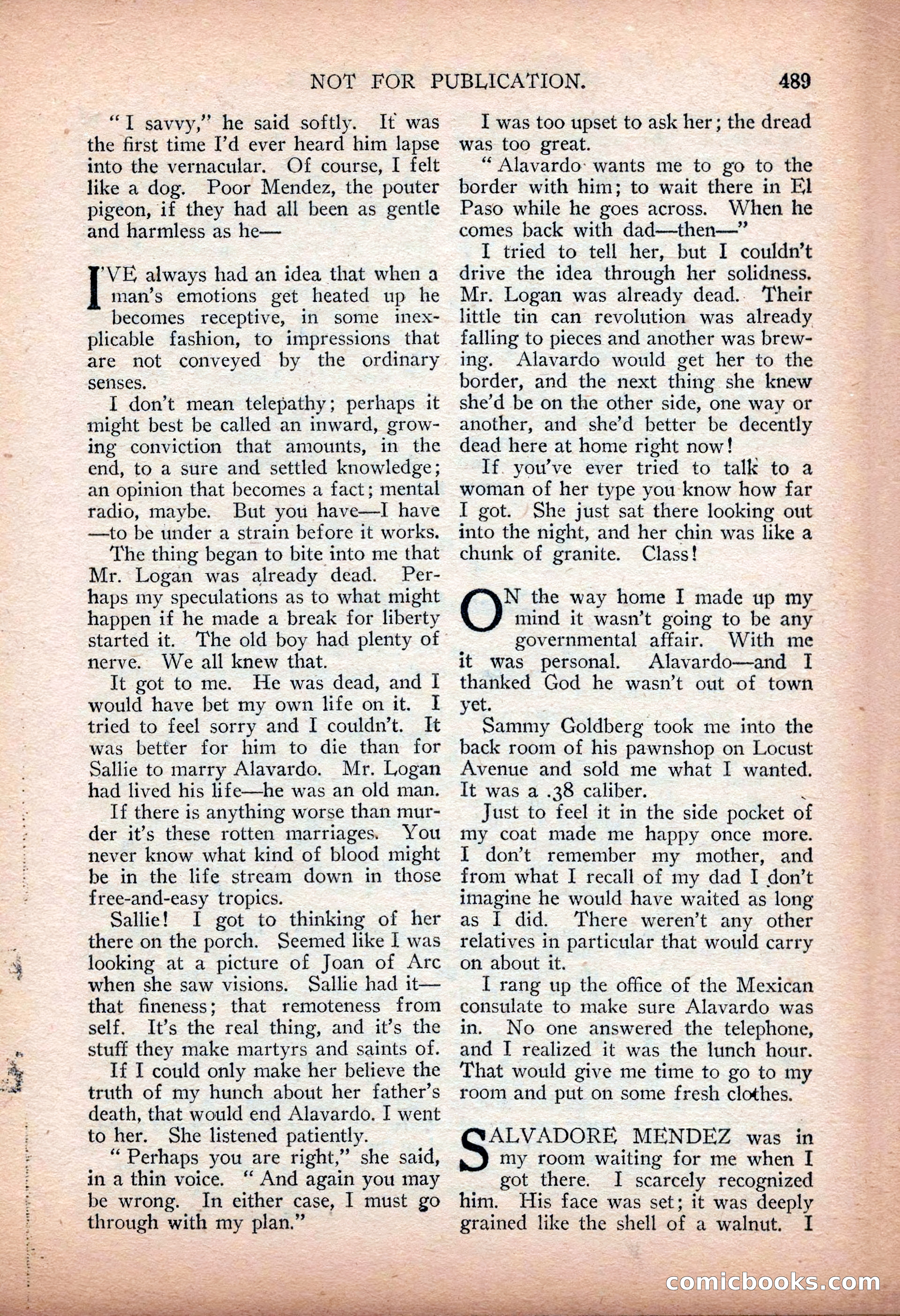 Argosy All-Story Weekly — "Sea Marauders" — page 67 of 156