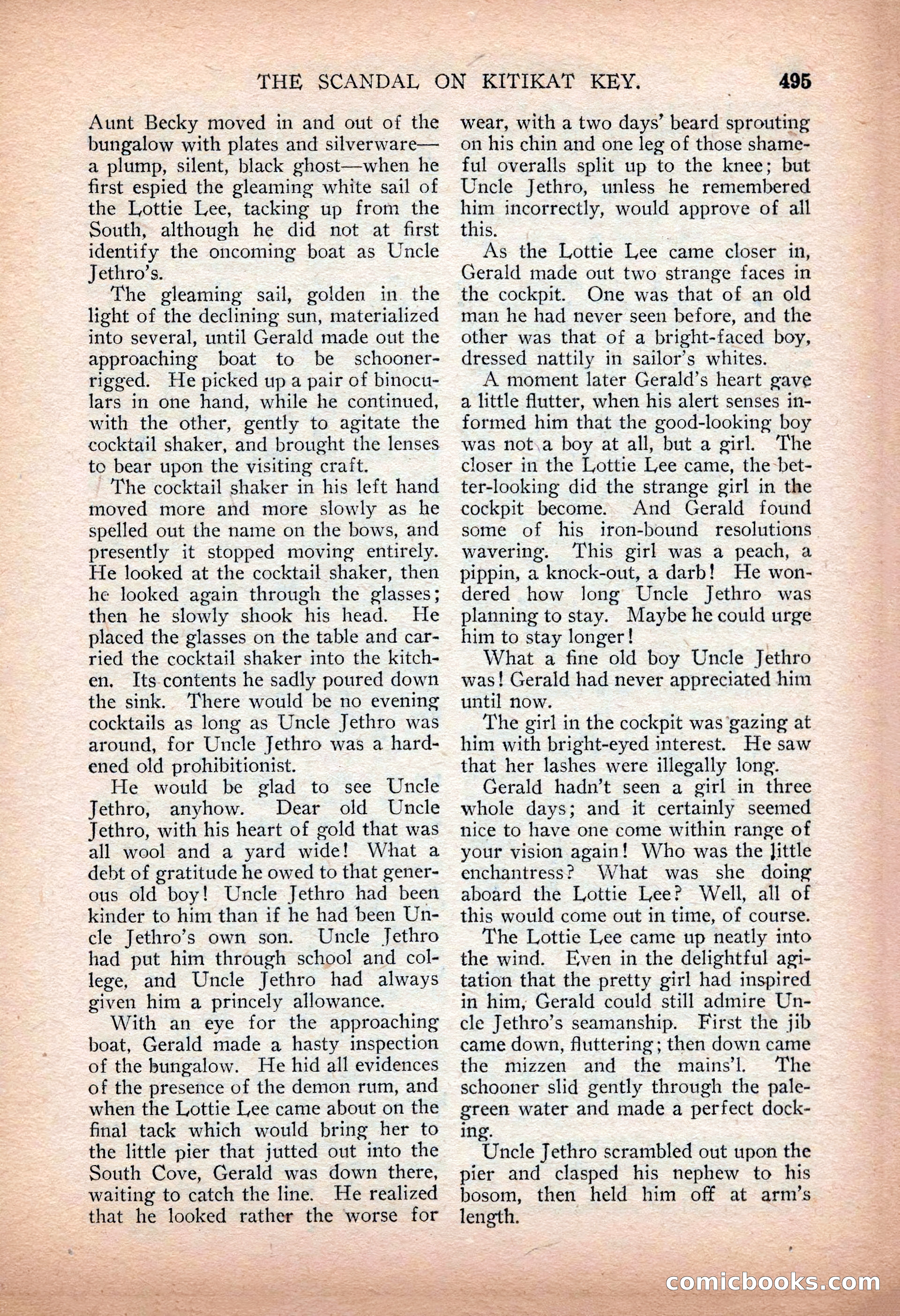 Argosy All-Story Weekly — "Sea Marauders" — page 73 of 156