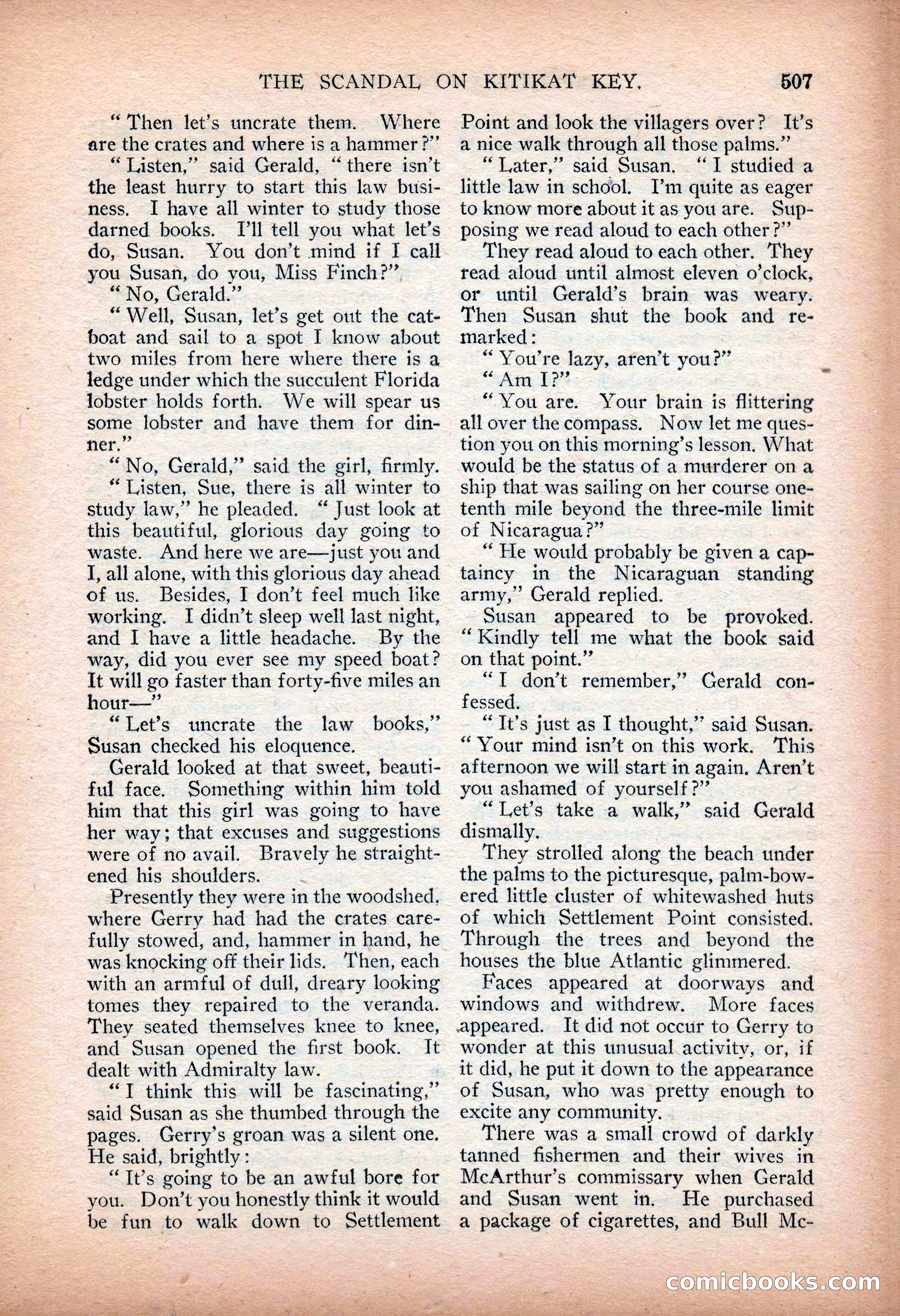 Argosy All-Story Weekly — "Sea Marauders" — page 85 of 156