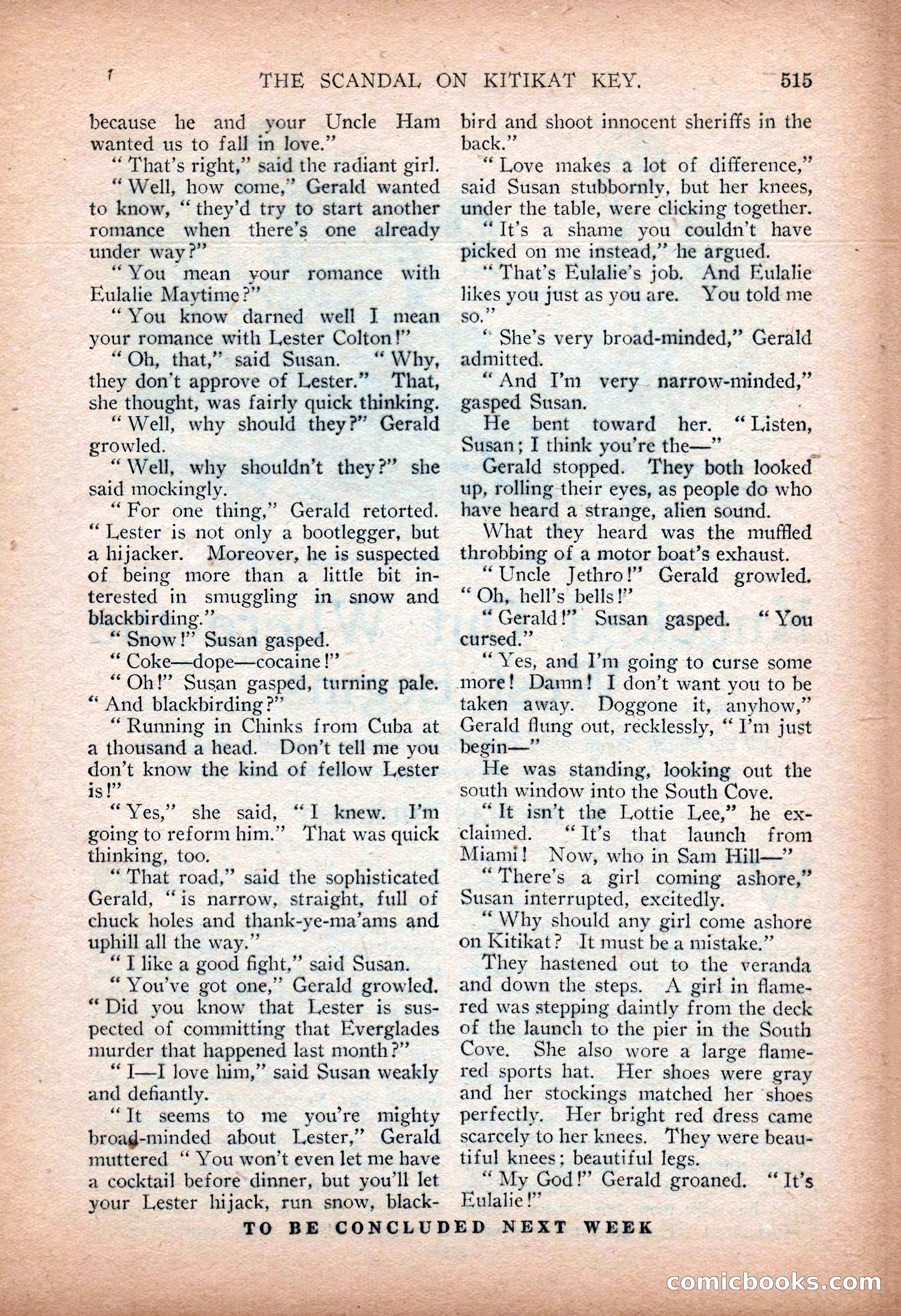 Argosy All-Story Weekly — "Sea Marauders" — page 93 of 156