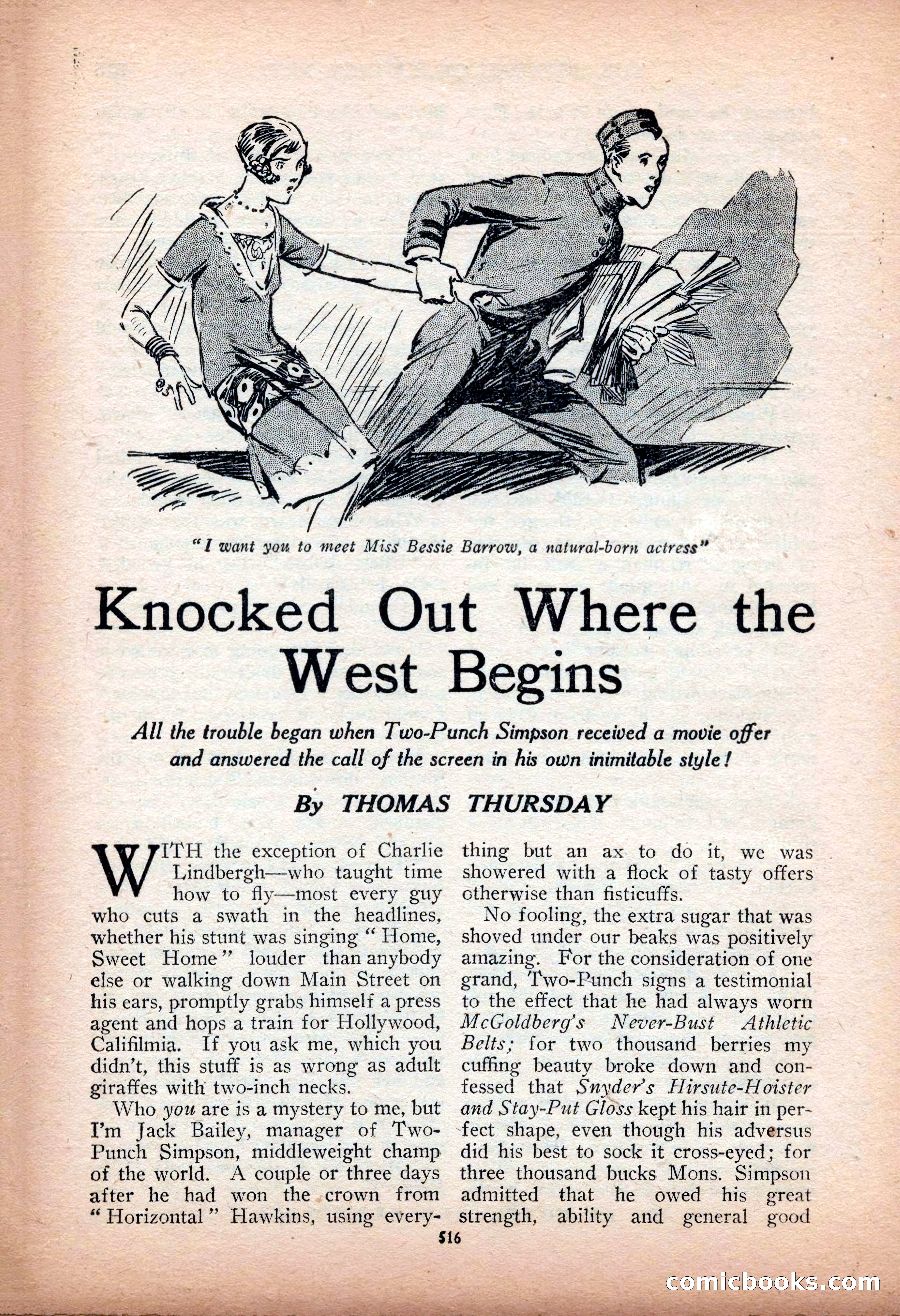 Argosy All-Story Weekly — "Sea Marauders" — page 94 of 156