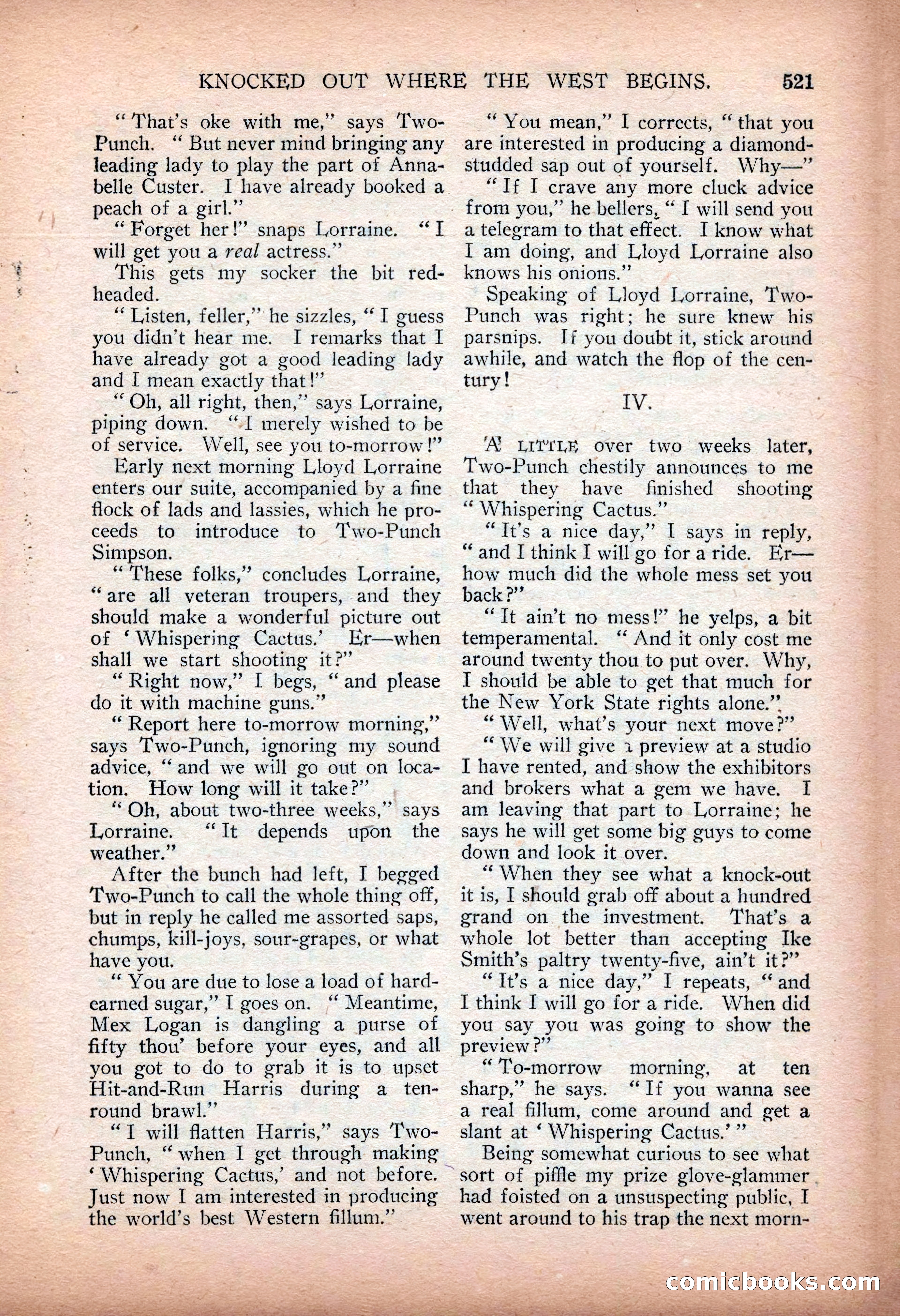 Argosy All-Story Weekly — "Sea Marauders" — page 99 of 156