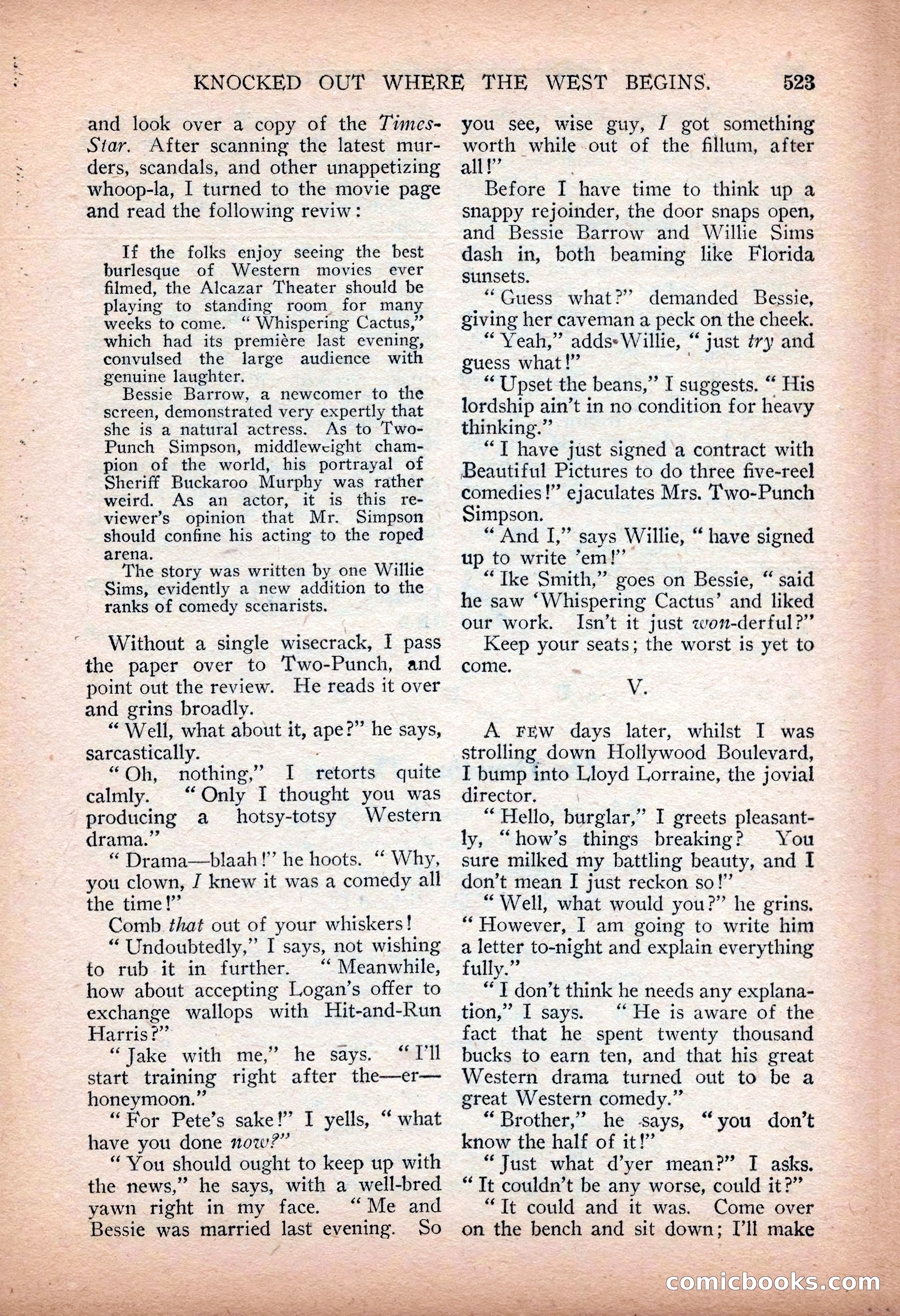 Argosy All-Story Weekly — "Sea Marauders" — page 101 of 156