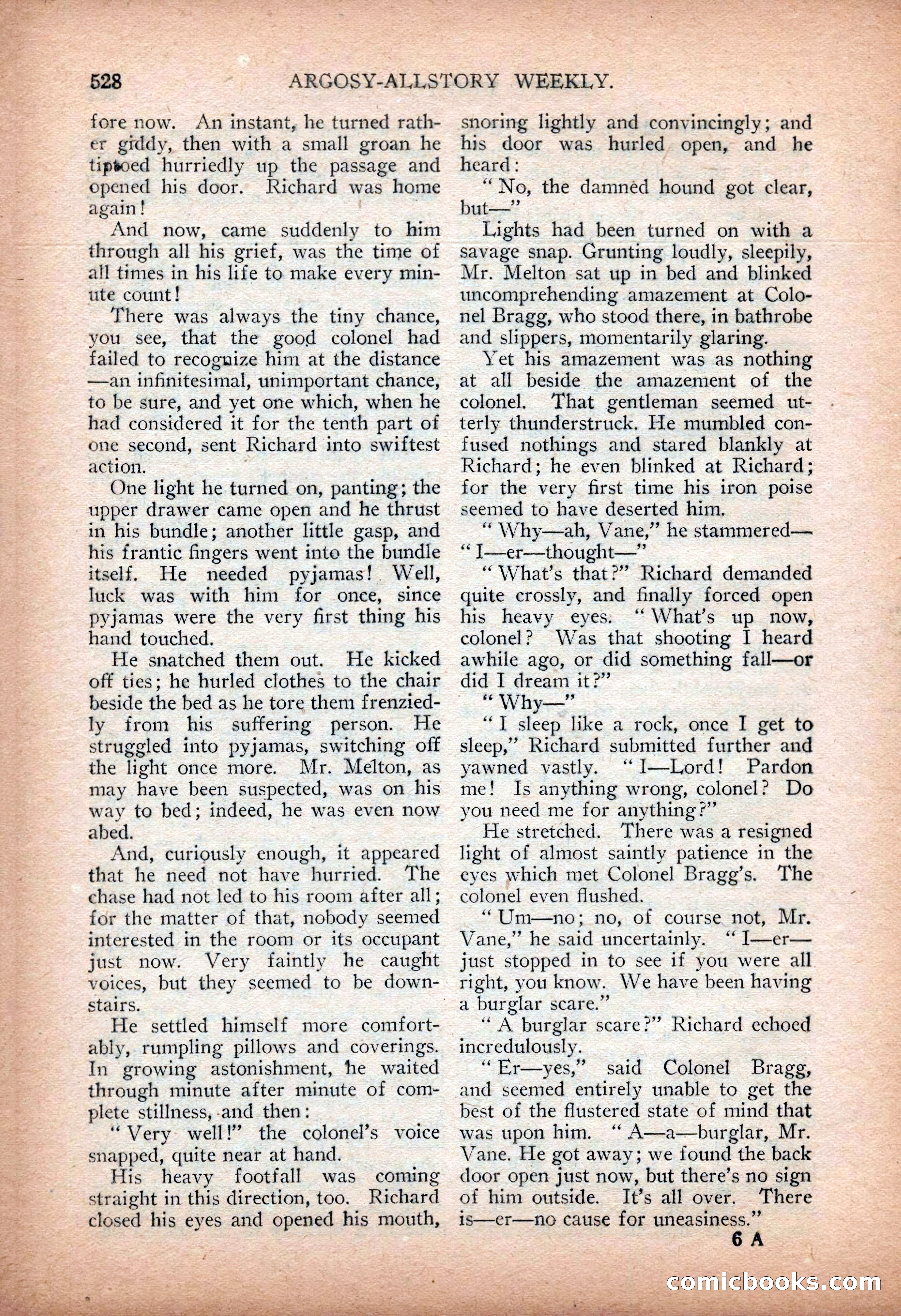 Argosy All-Story Weekly — "Sea Marauders" — page 106 of 156