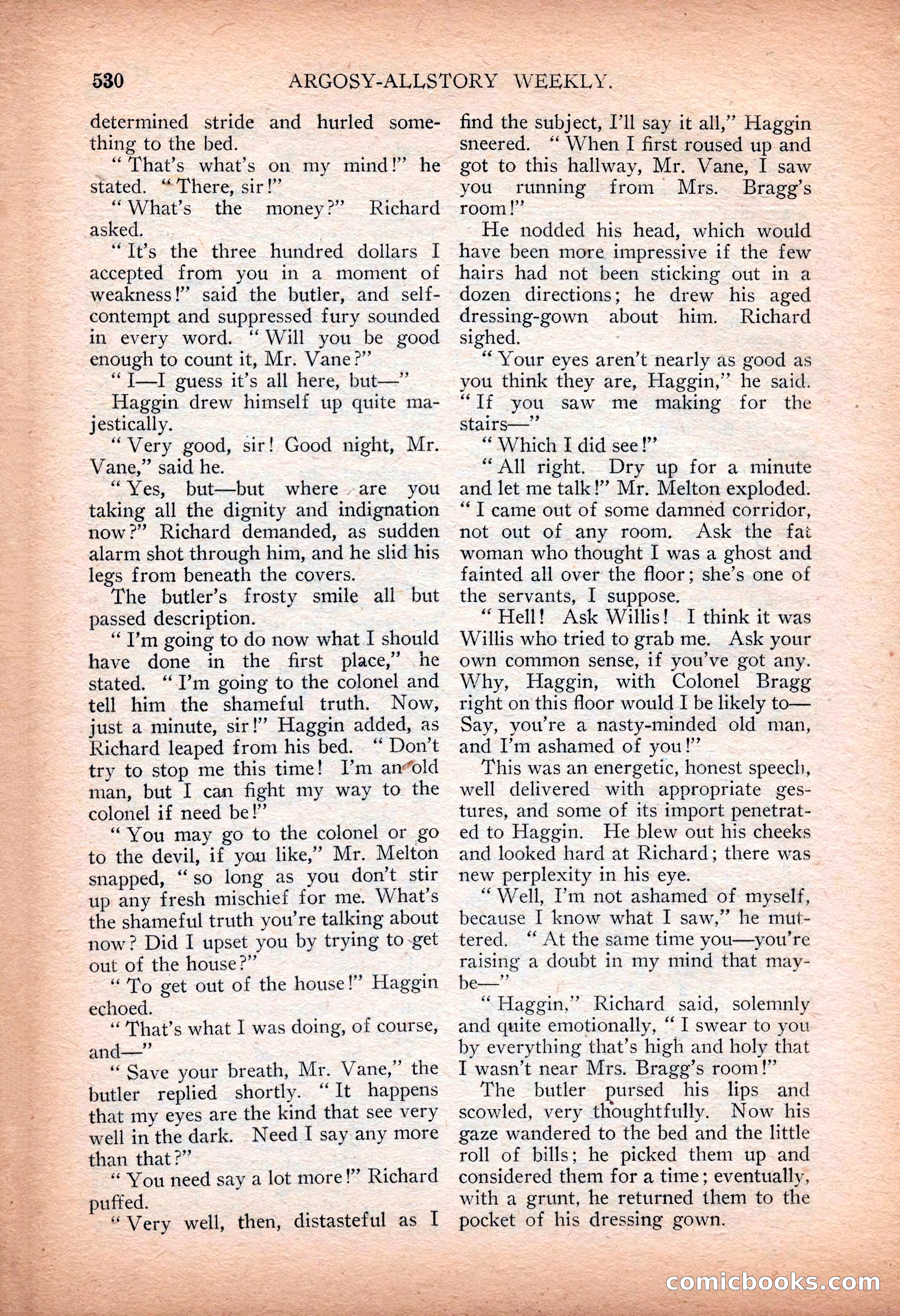 Argosy All-Story Weekly — "Sea Marauders" — page 108 of 156