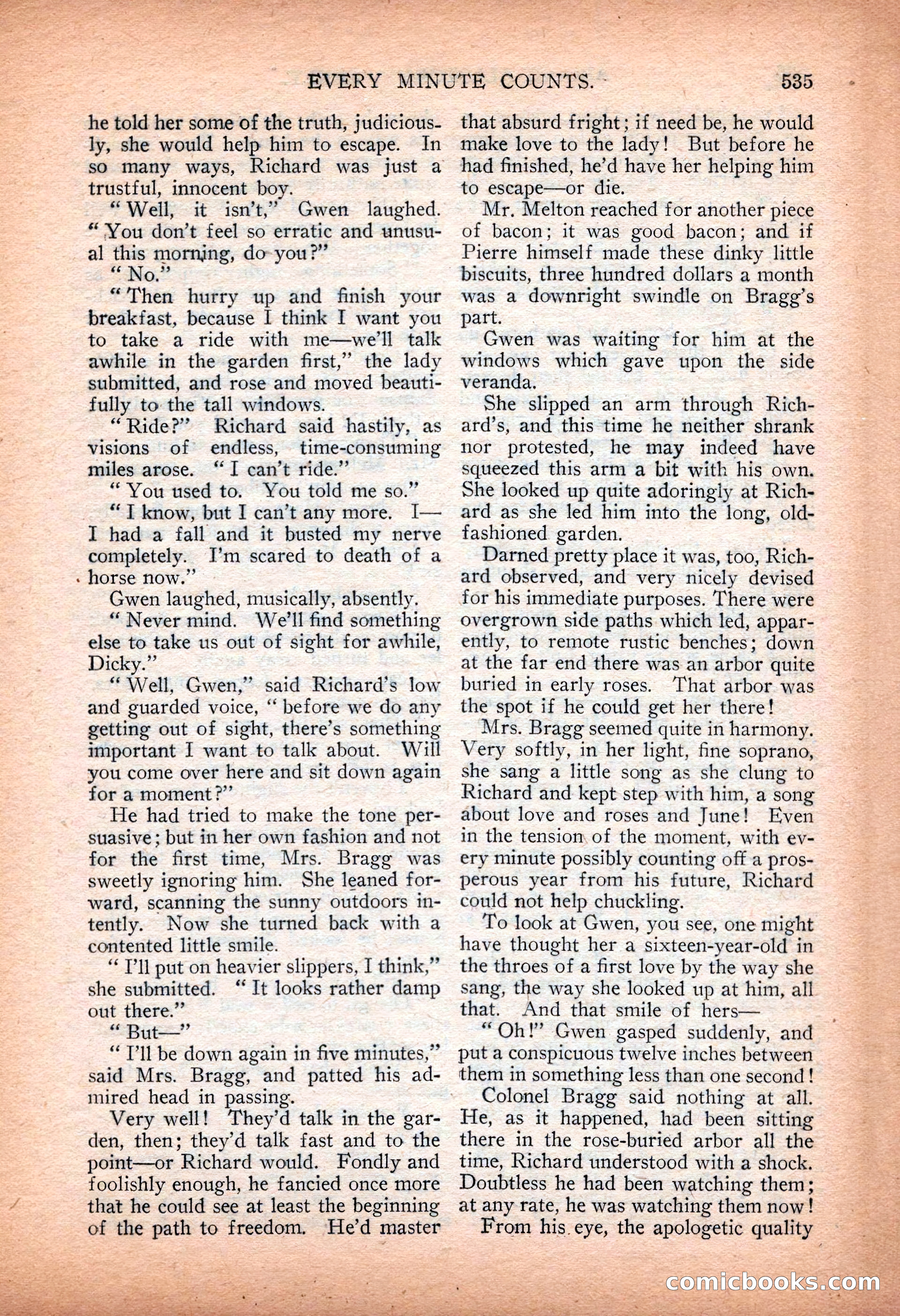 Argosy All-Story Weekly — "Sea Marauders" — page 113 of 156