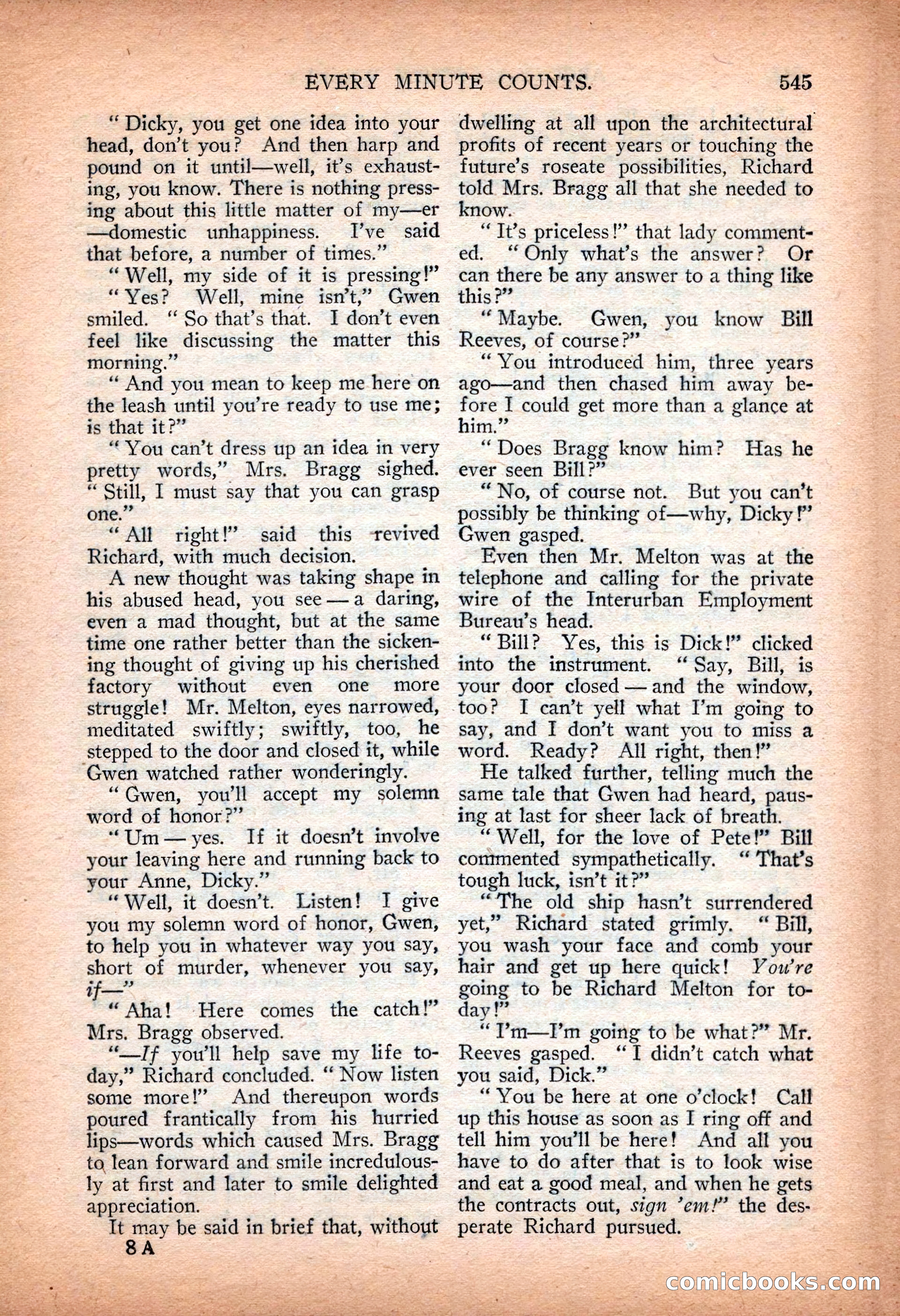 Argosy All-Story Weekly — "Sea Marauders" — page 123 of 156