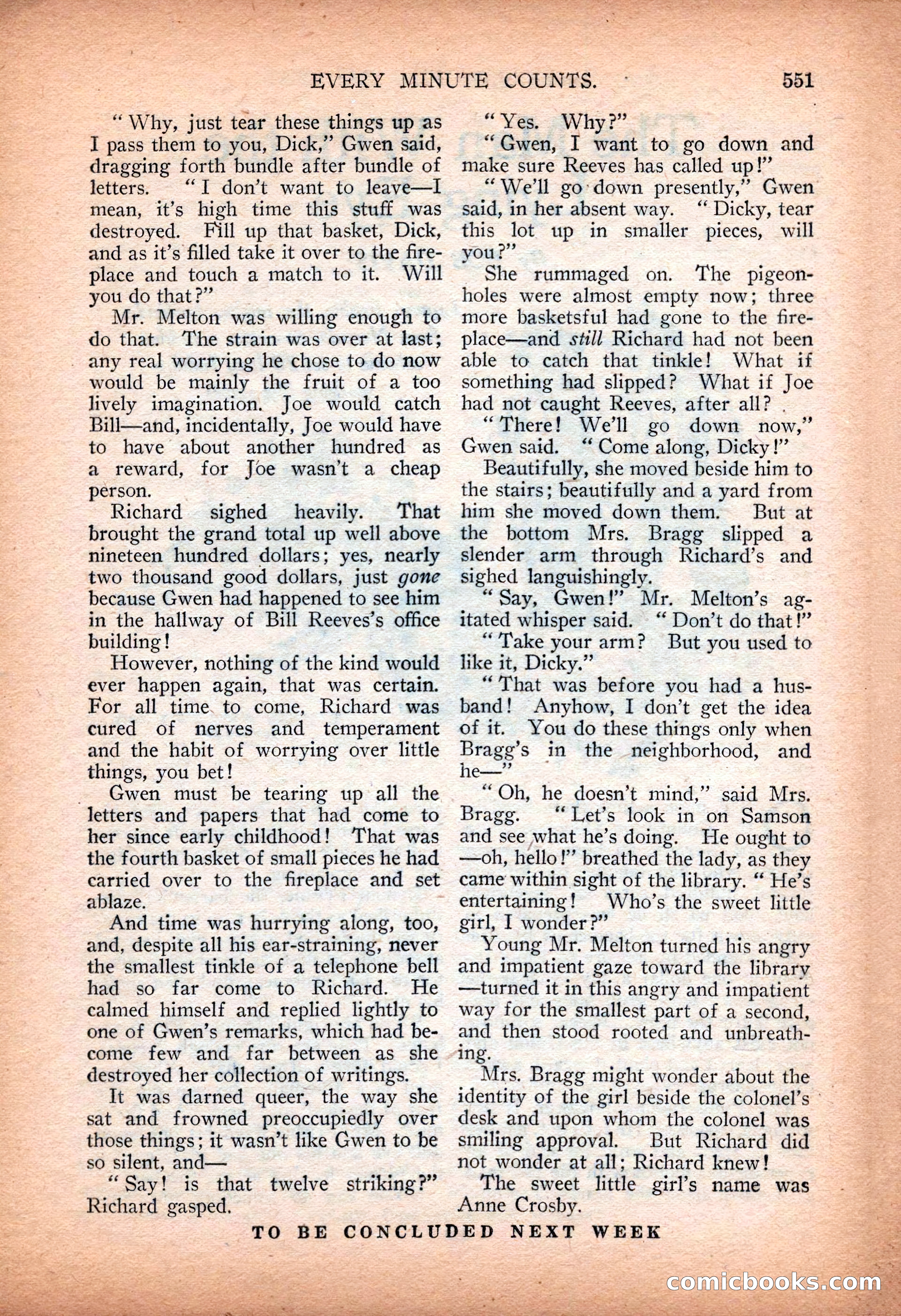 Argosy All-Story Weekly — "Sea Marauders" — page 129 of 156
