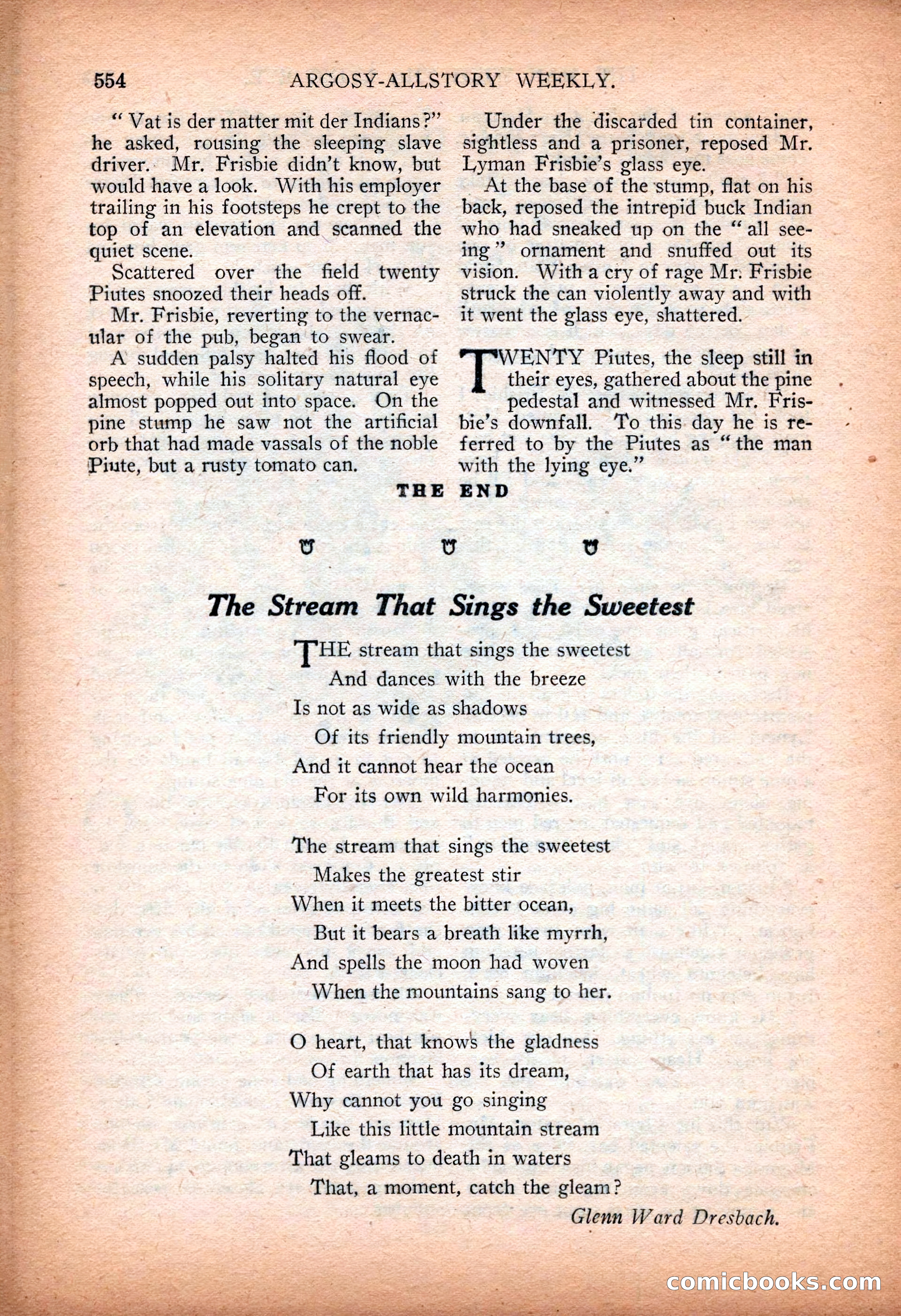 Argosy All-Story Weekly — "Sea Marauders" — page 132 of 156